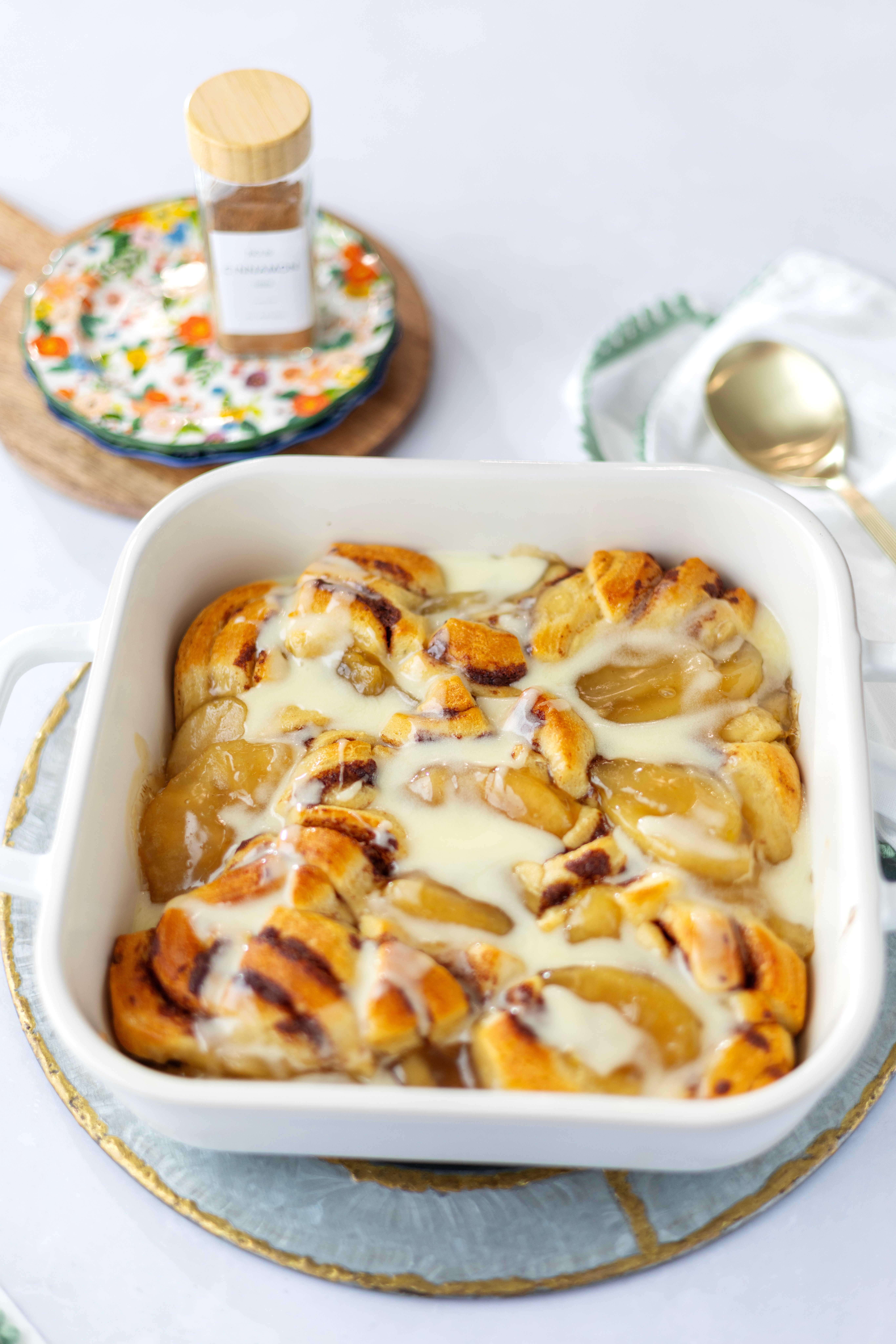 Apple Pie Cinnamon Roll Bake