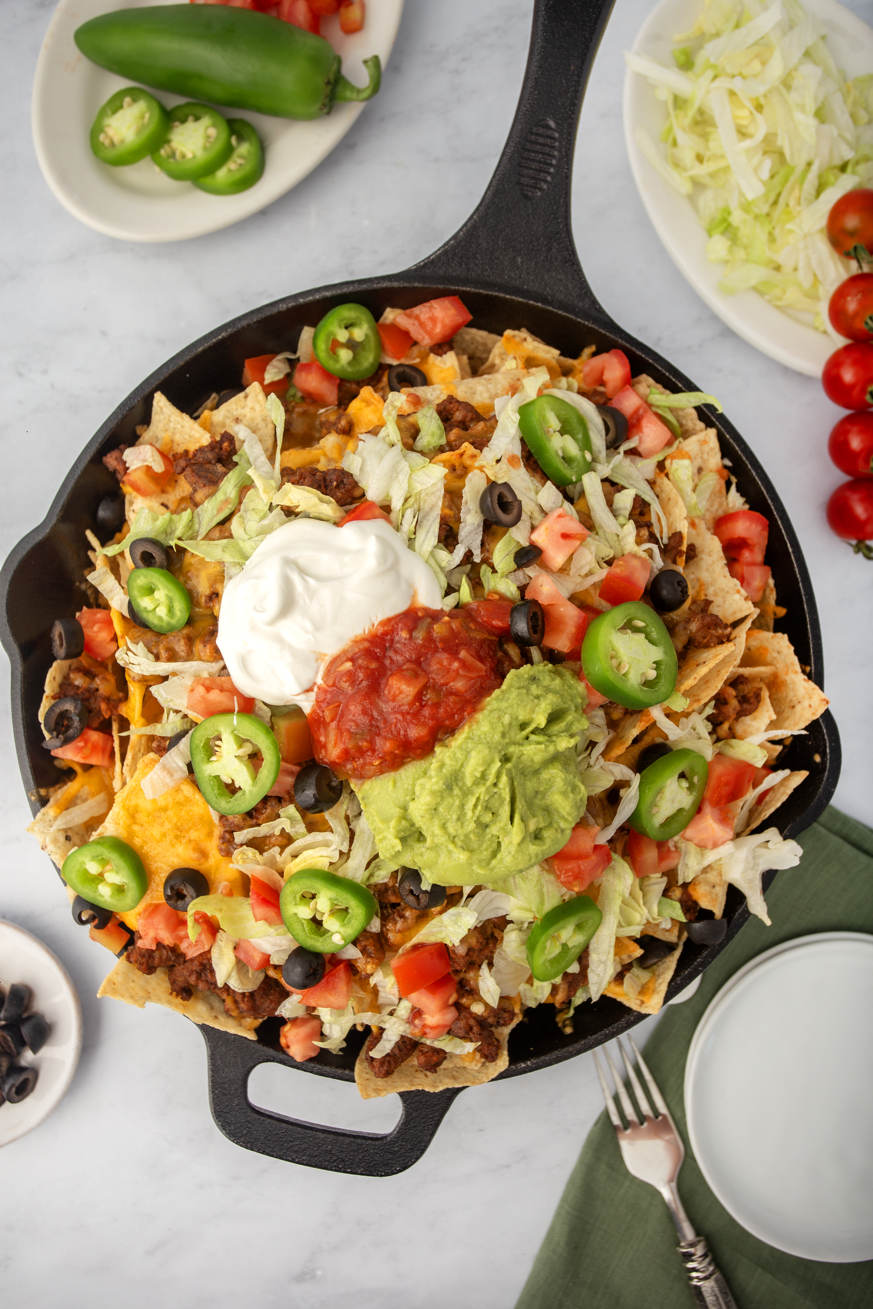 Beefy Super Nacho Skillet