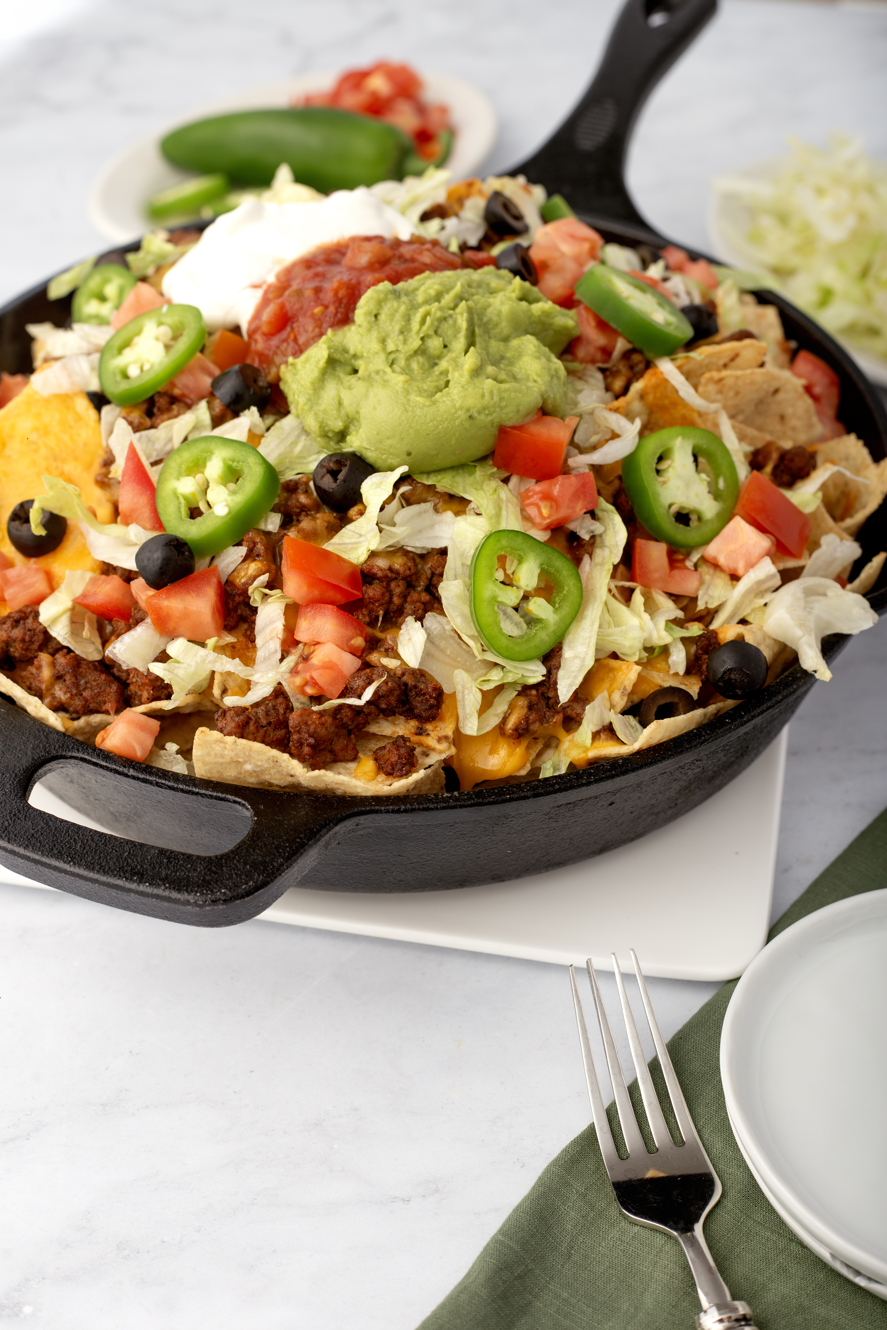 Beefy Super Nacho Skillet