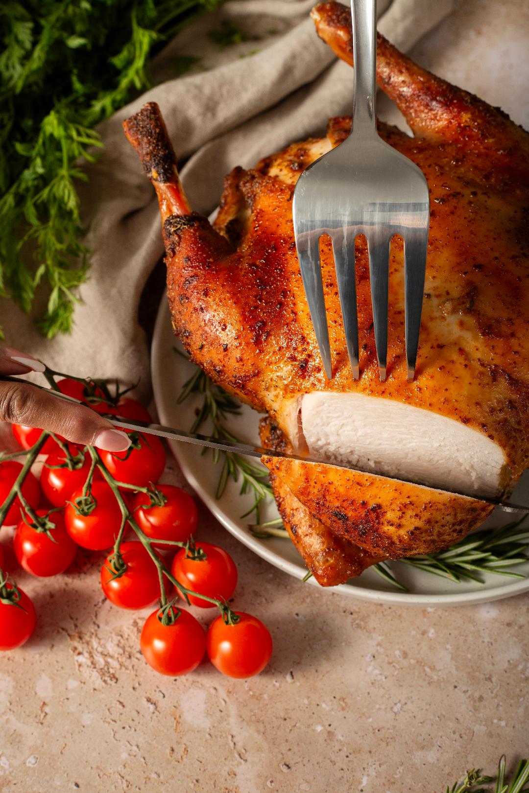 new whole roasted chicken