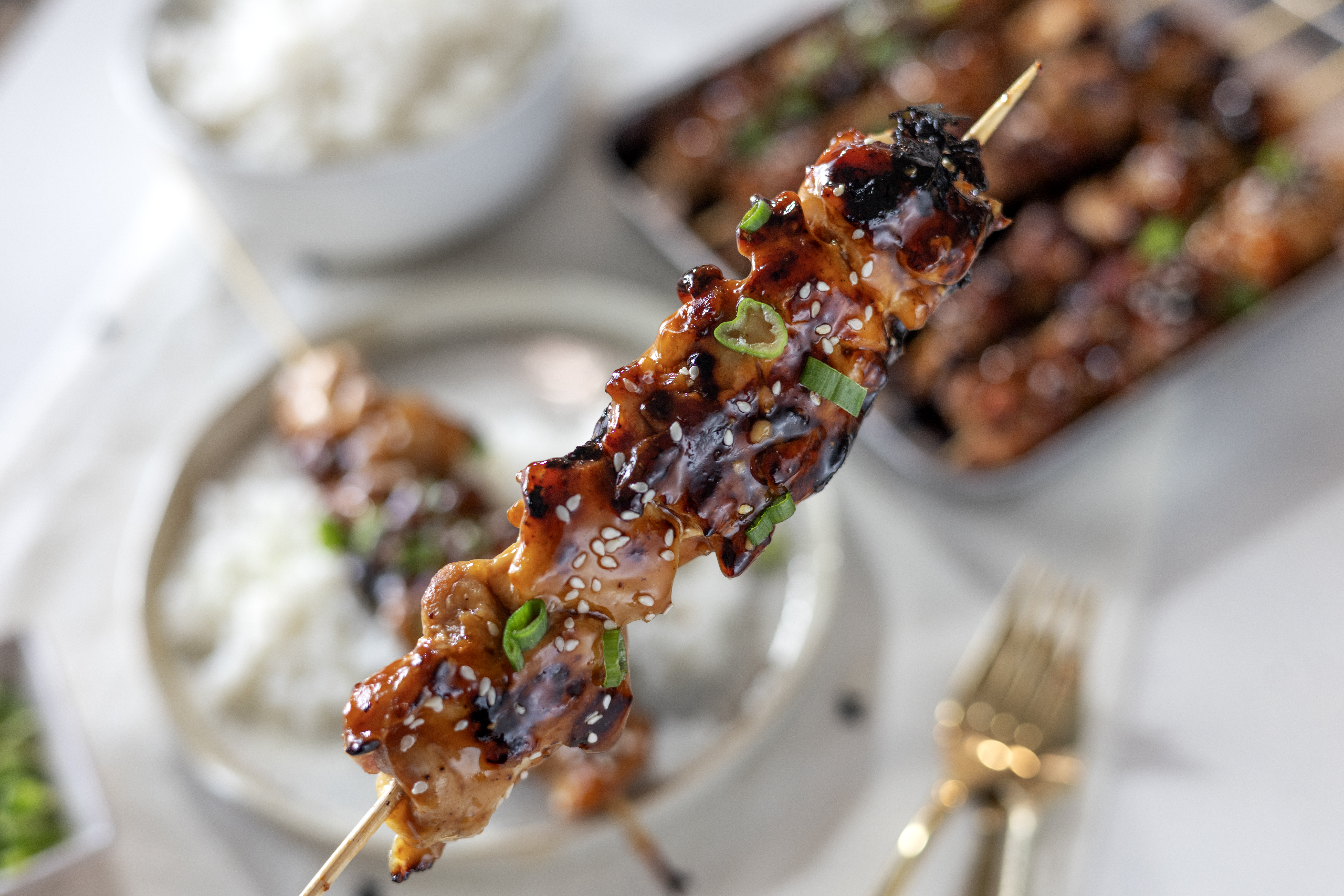 Easy Stovetop Teriyaki Chicken Skewers