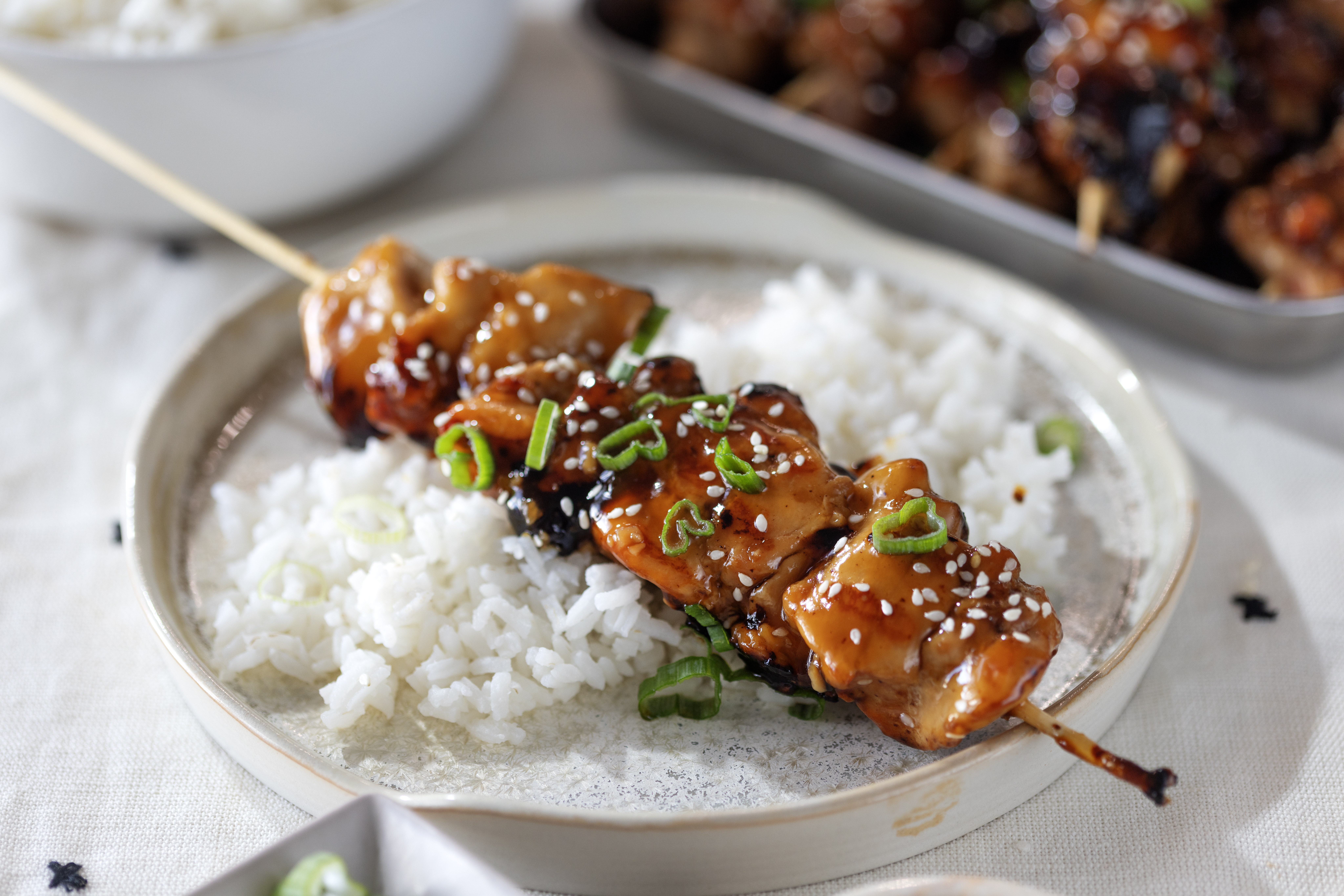 Easy Stovetop Teriyaki Chicken Skewers