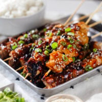 Easy Stovetop Teriyaki Chicken Skewers