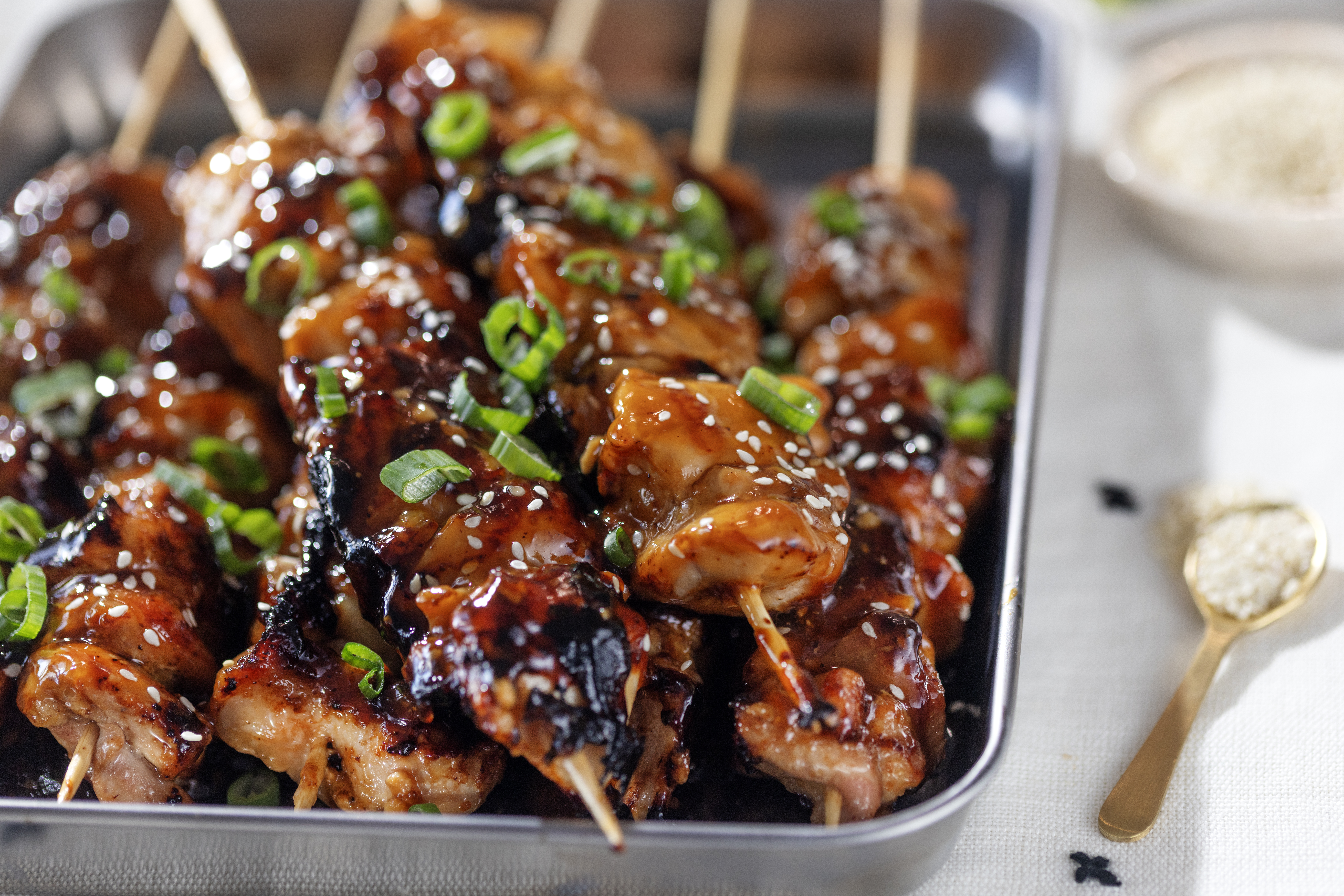 Easy Stovetop Teriyaki Chicken Skewers