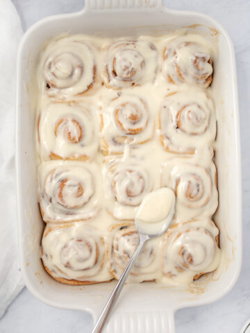 Cinnamon Rolls with cream cheese frosting