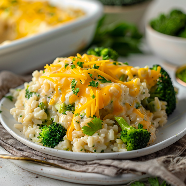 Cheesy Broccoli Rice Casserole - Krystel's Cooking