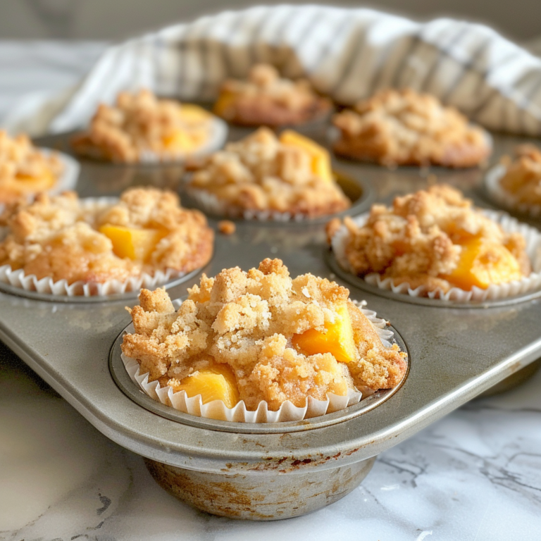 Homemade Peach Muffins - Krystel's Cooking