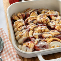Strawberry Cinnamon Roll Bake