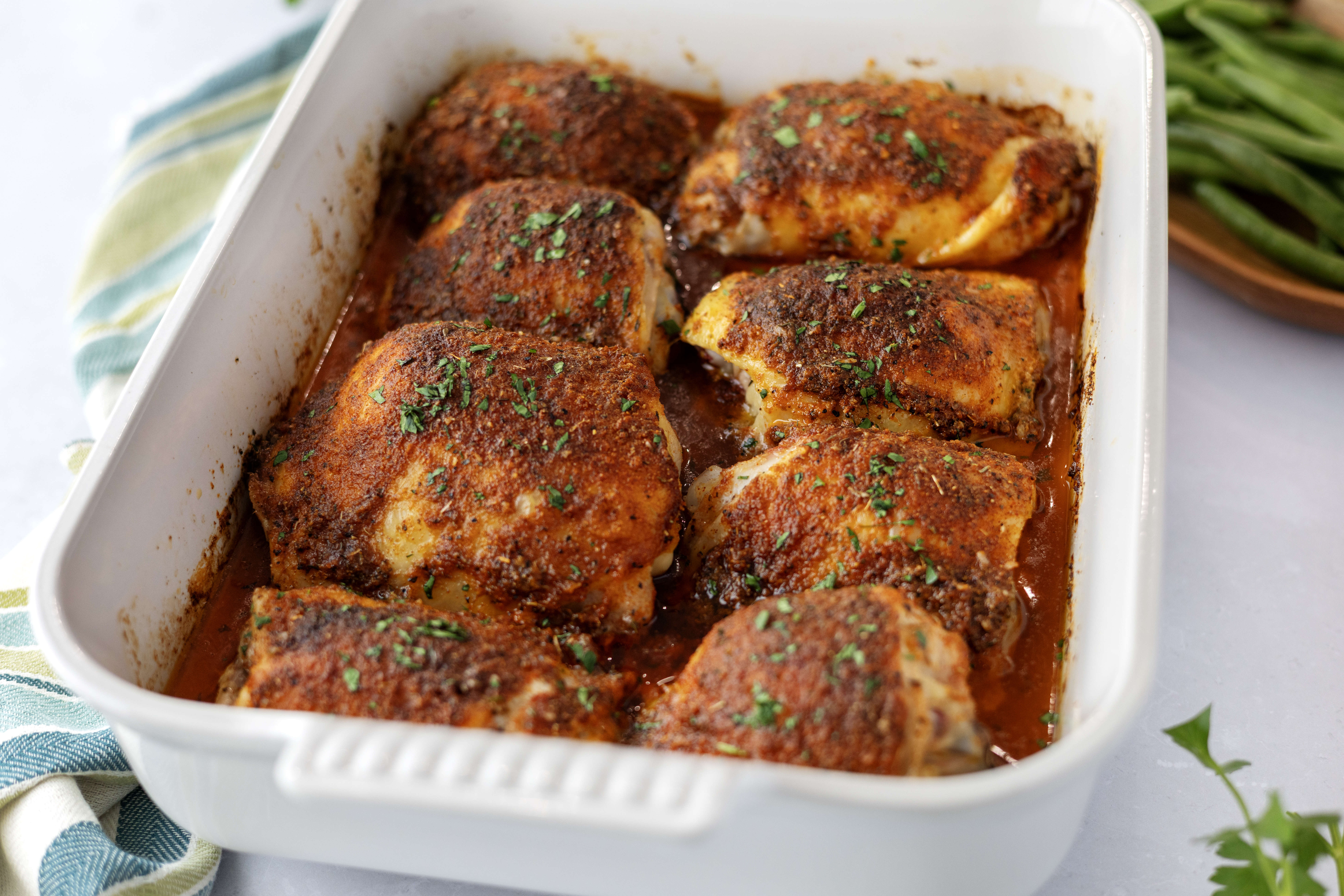 Easy Oven Baked Chicken Thighs