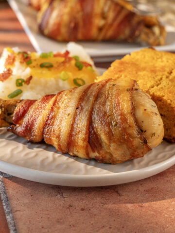 Easy Bacon Wrapped Chicken Drumsticks