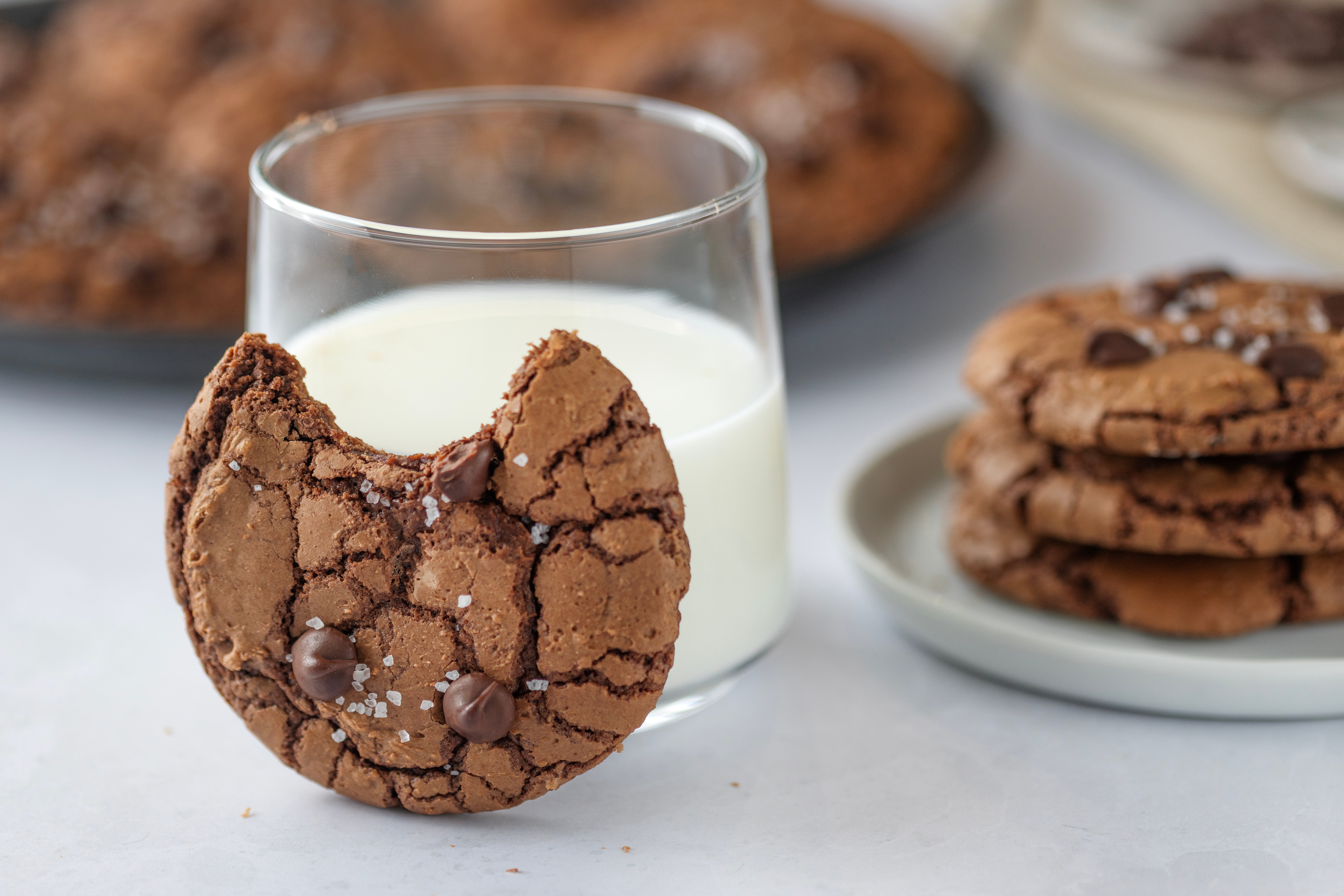 Easy Salted Brownie Cookies