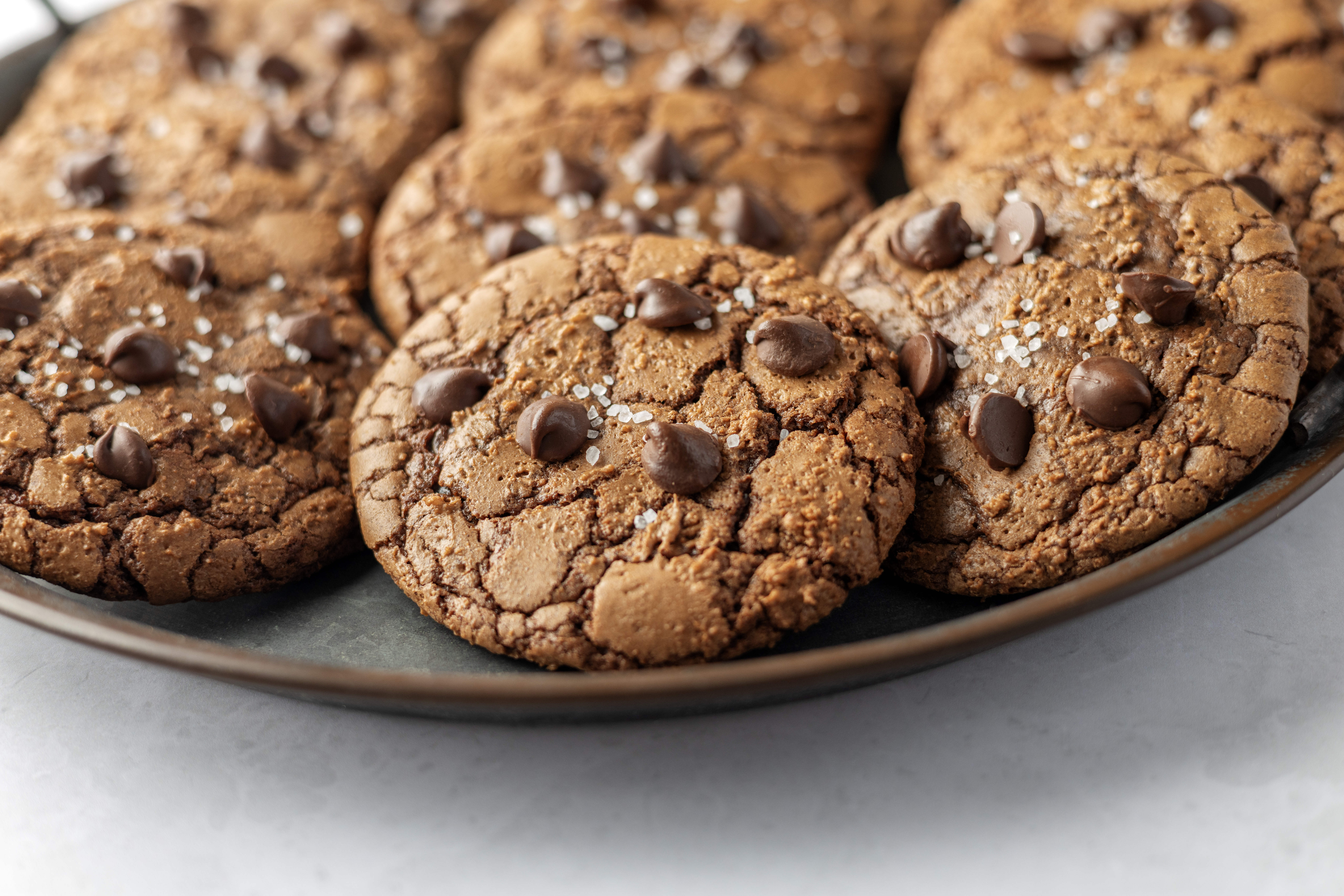 Easy Salted Brownie Cookies