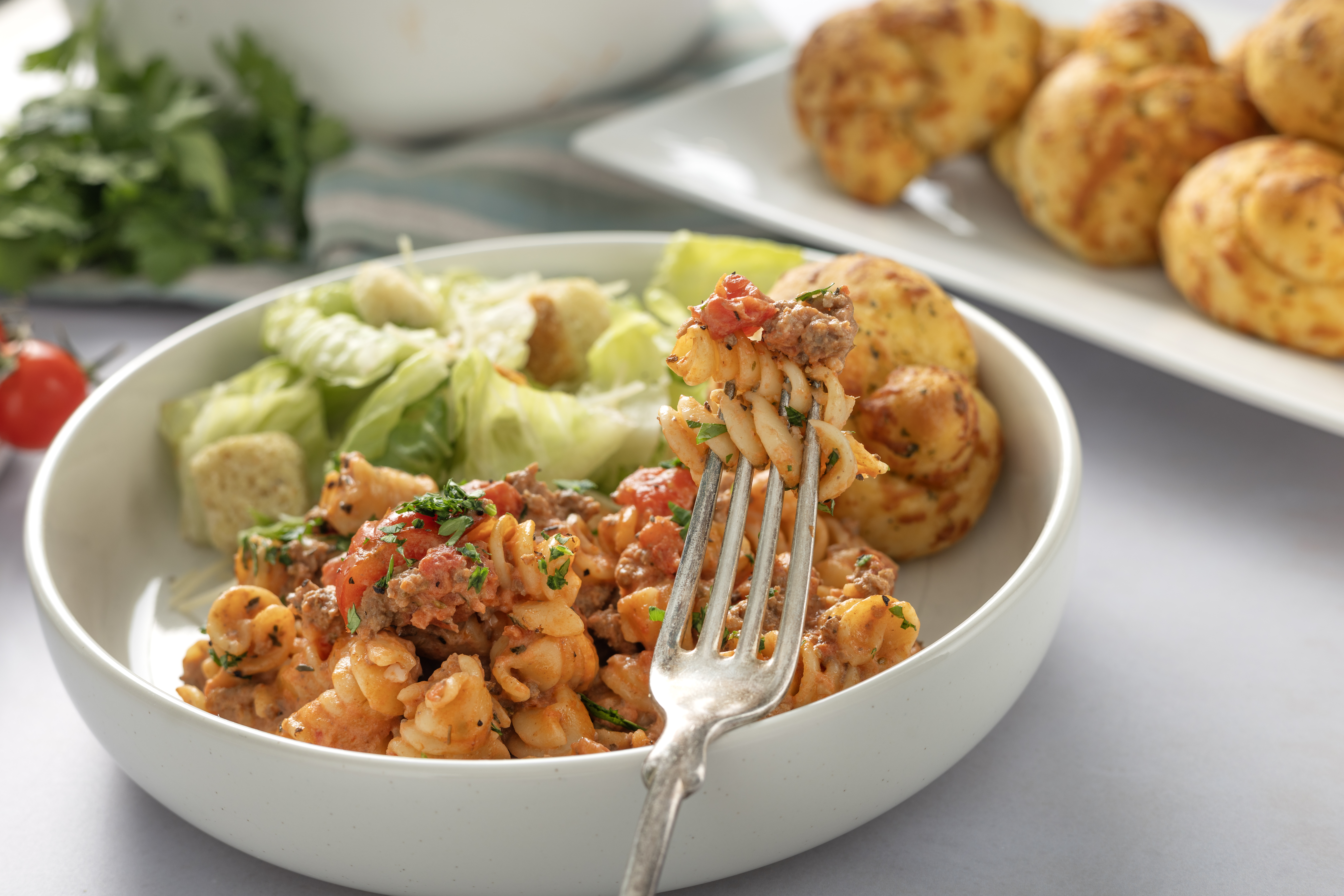 Stovetop Creamy Ground Beef Pasta