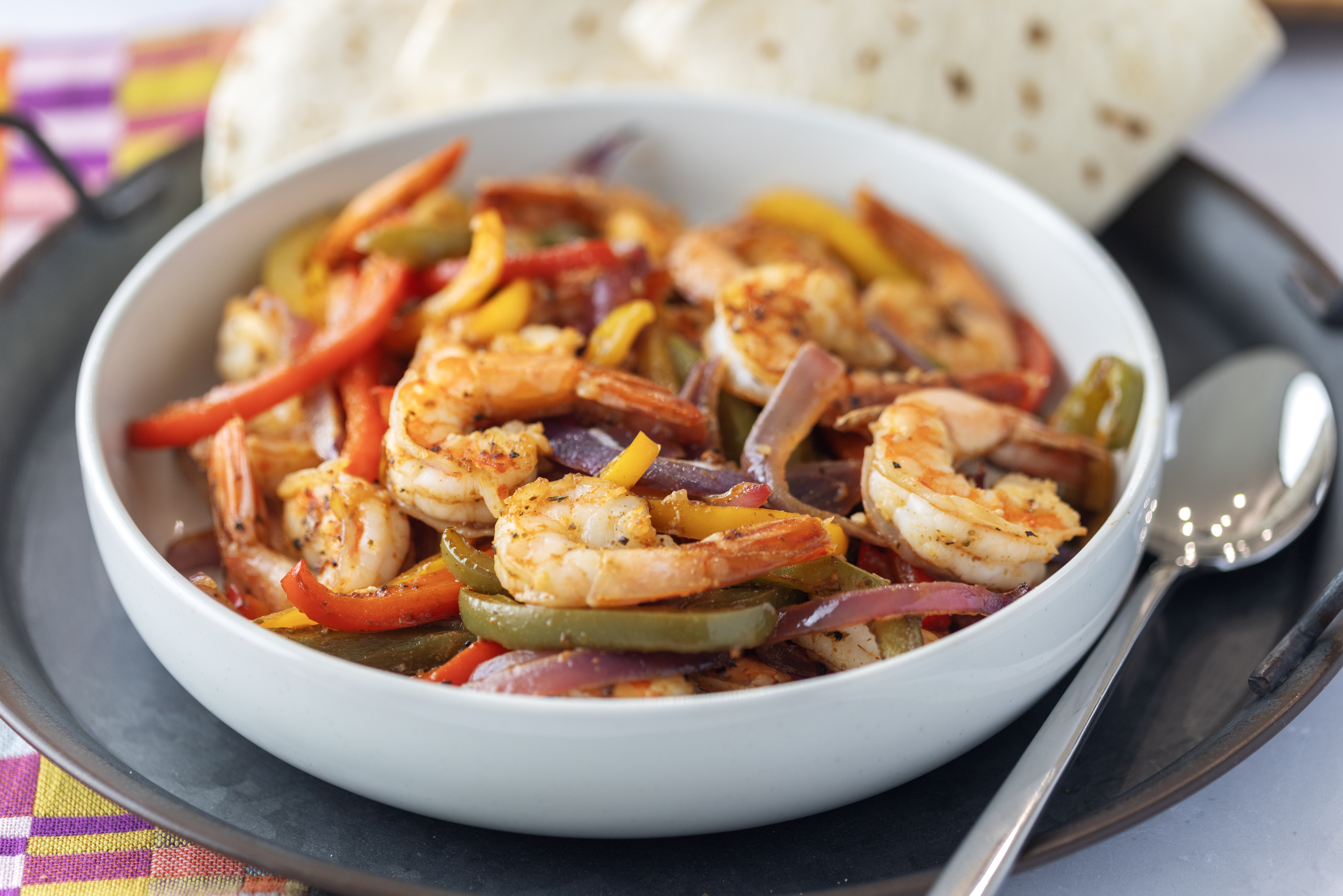 Sheet Pan Shrimp Fajitas