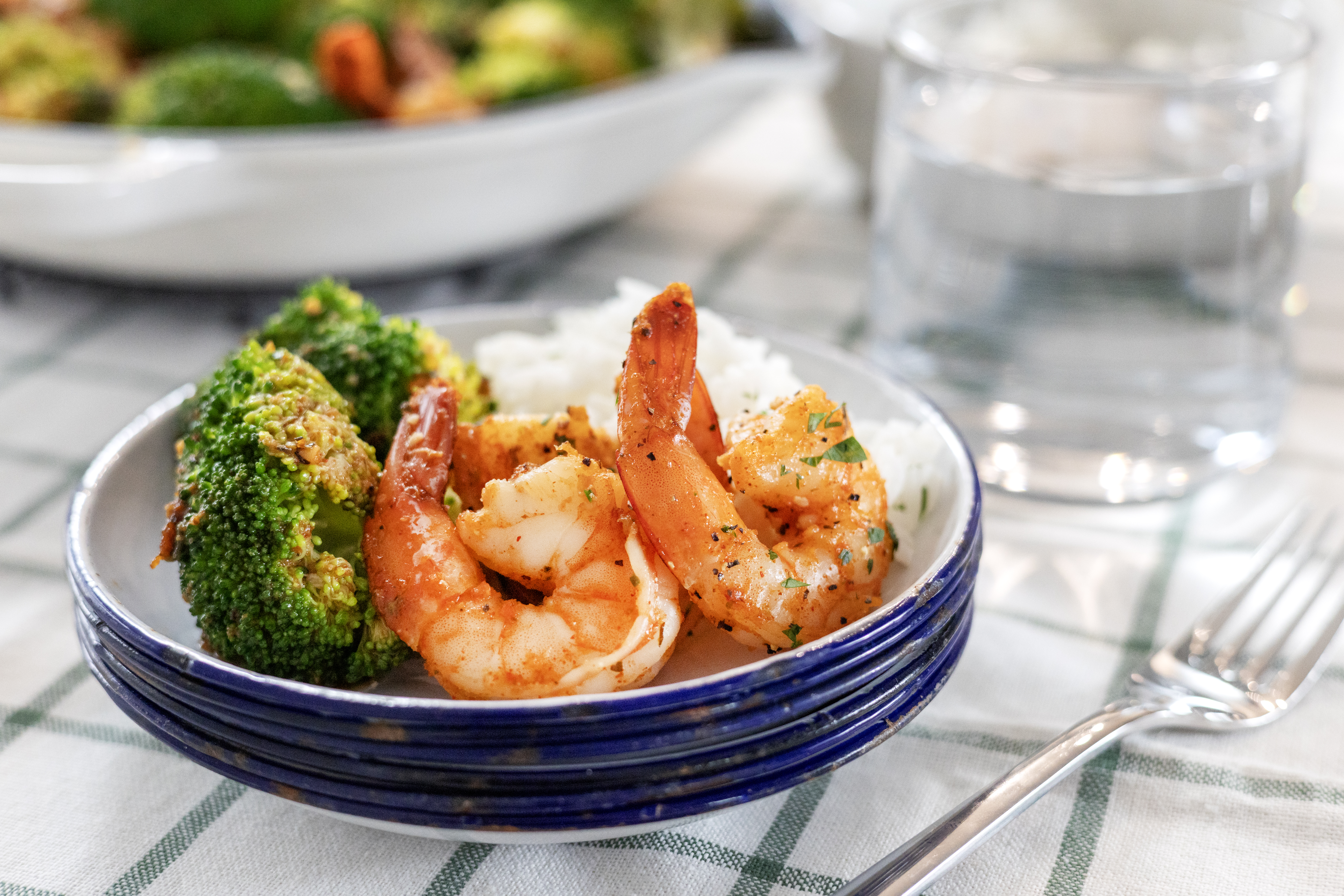 Healthy Shrimp and broccoli skillet