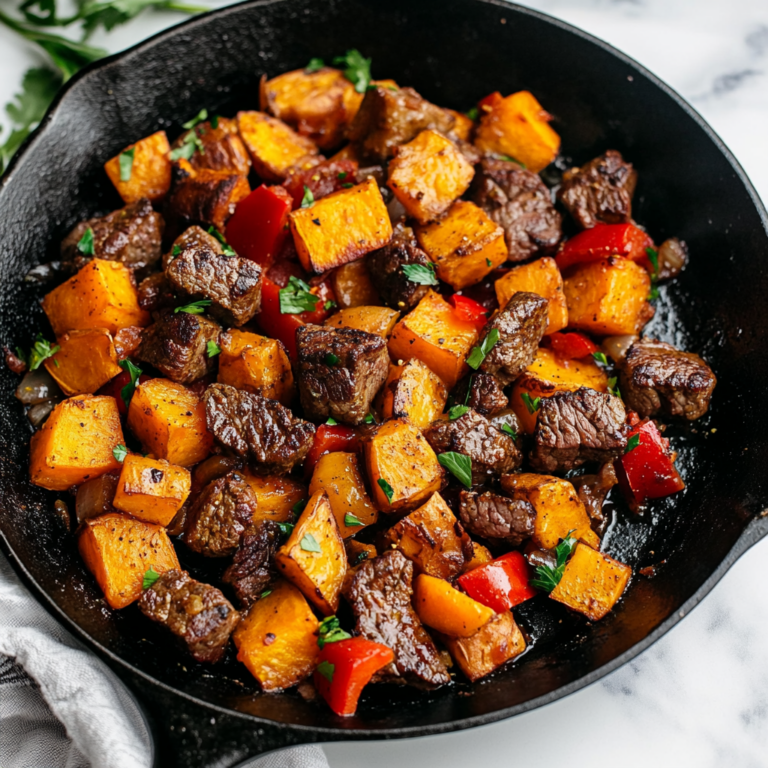 Healthy Steak Bites with Sweet Potatoes and Bell Peppers - Krystel's ...