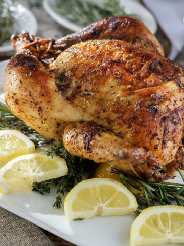 Garlic Herb Roasted Whole Chicken