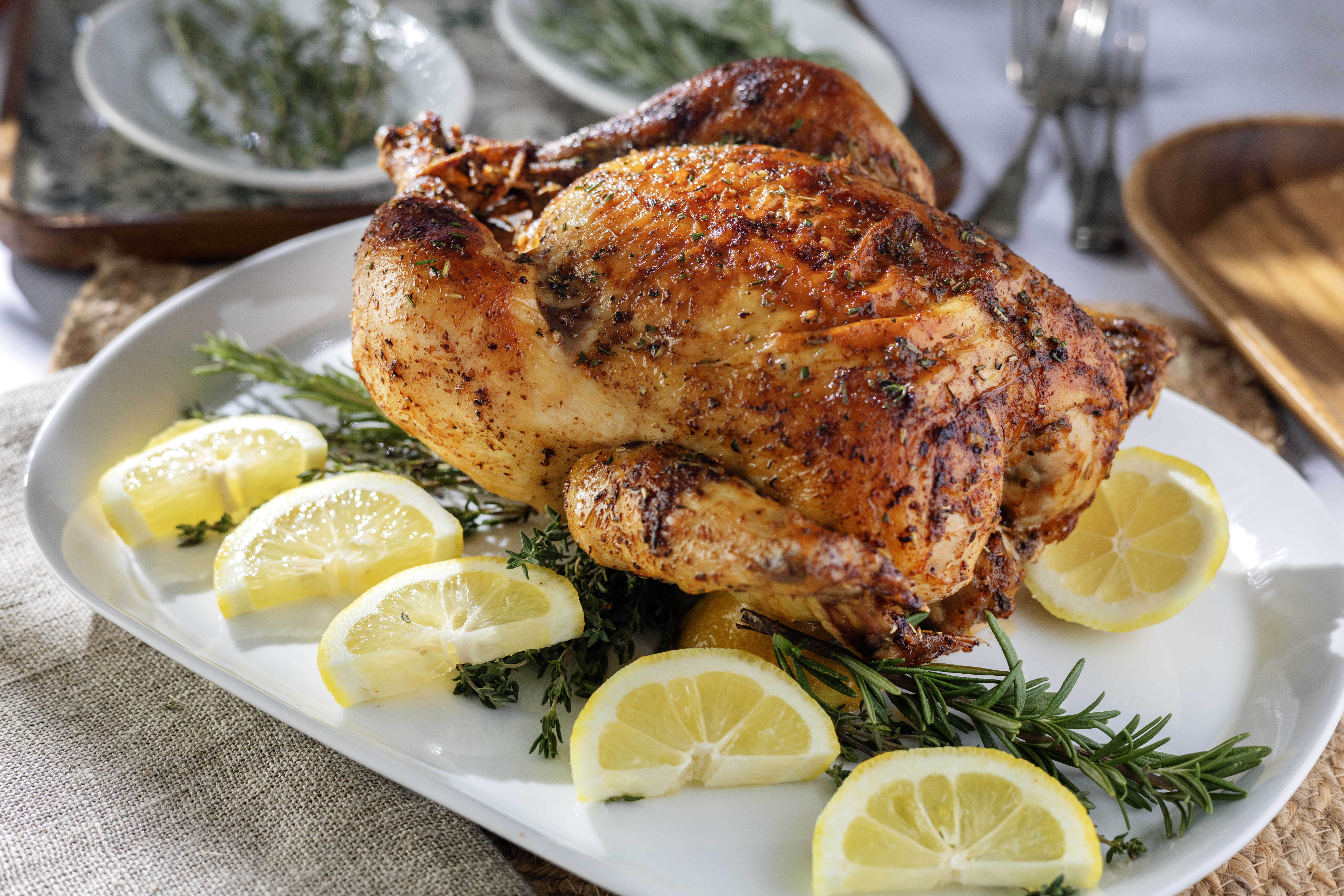 Garlic Herb Roasted Whole Chicken