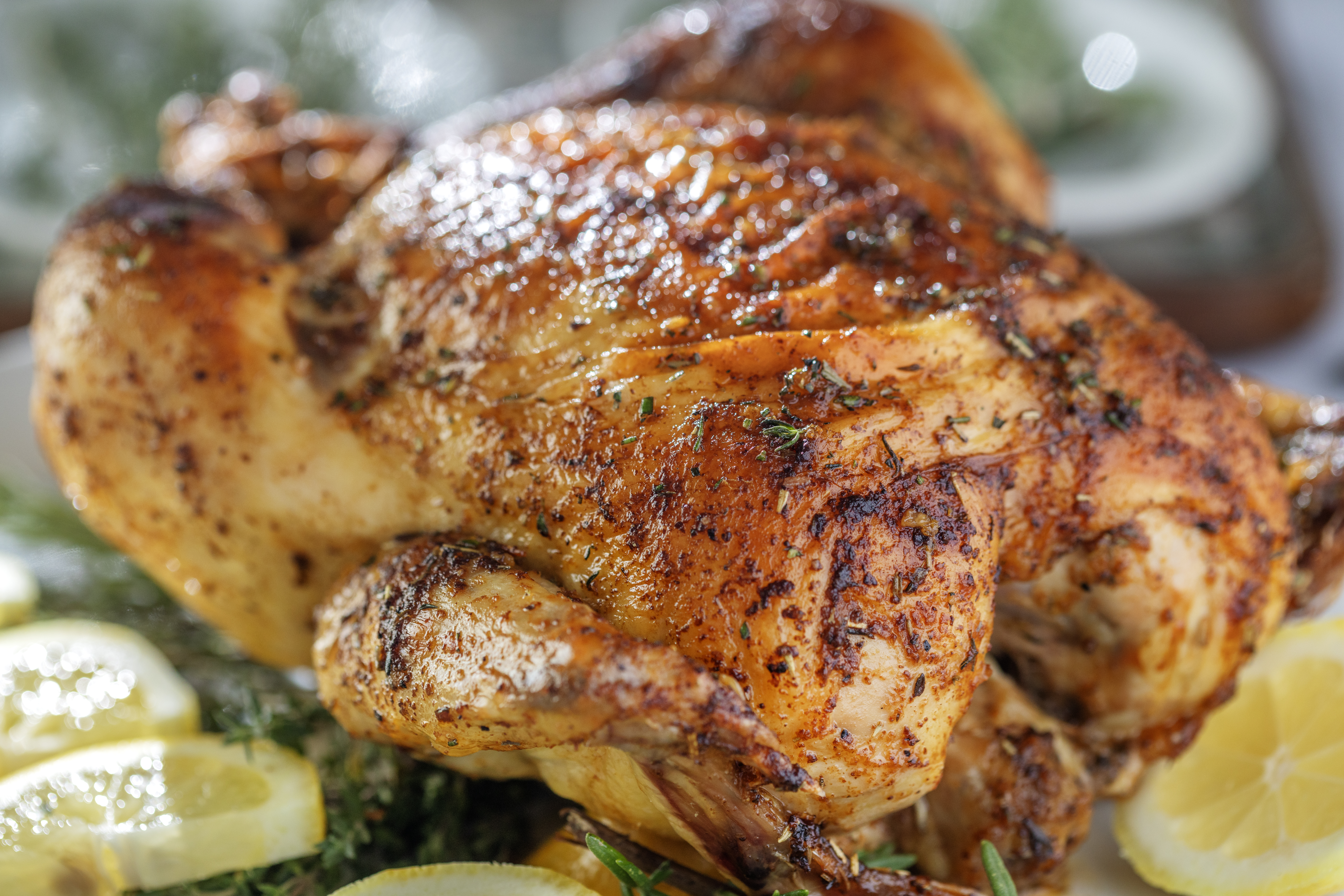 Garlic Herb Roasted Whole Chicken