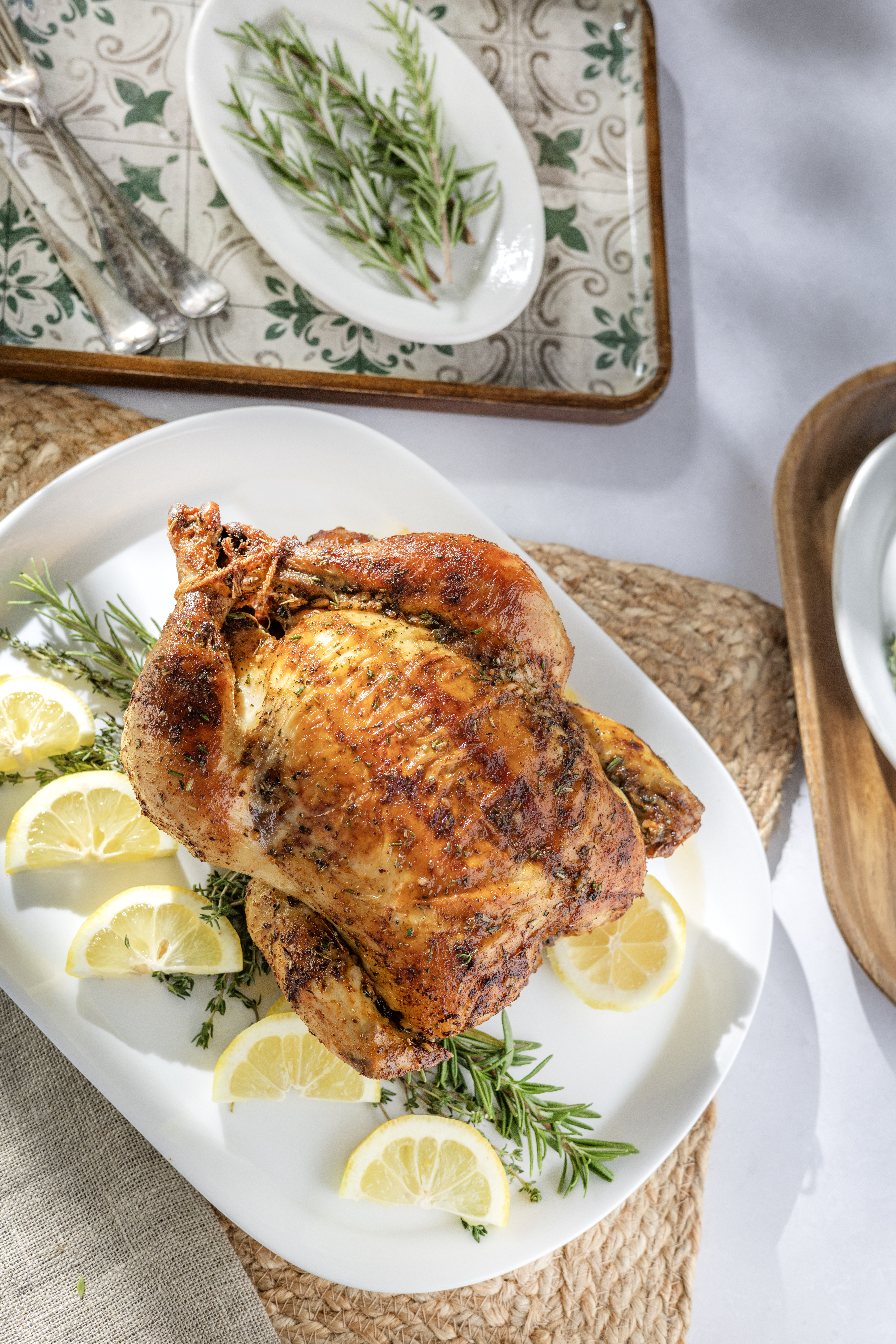 Garlic Herb Roasted Whole Chicken
