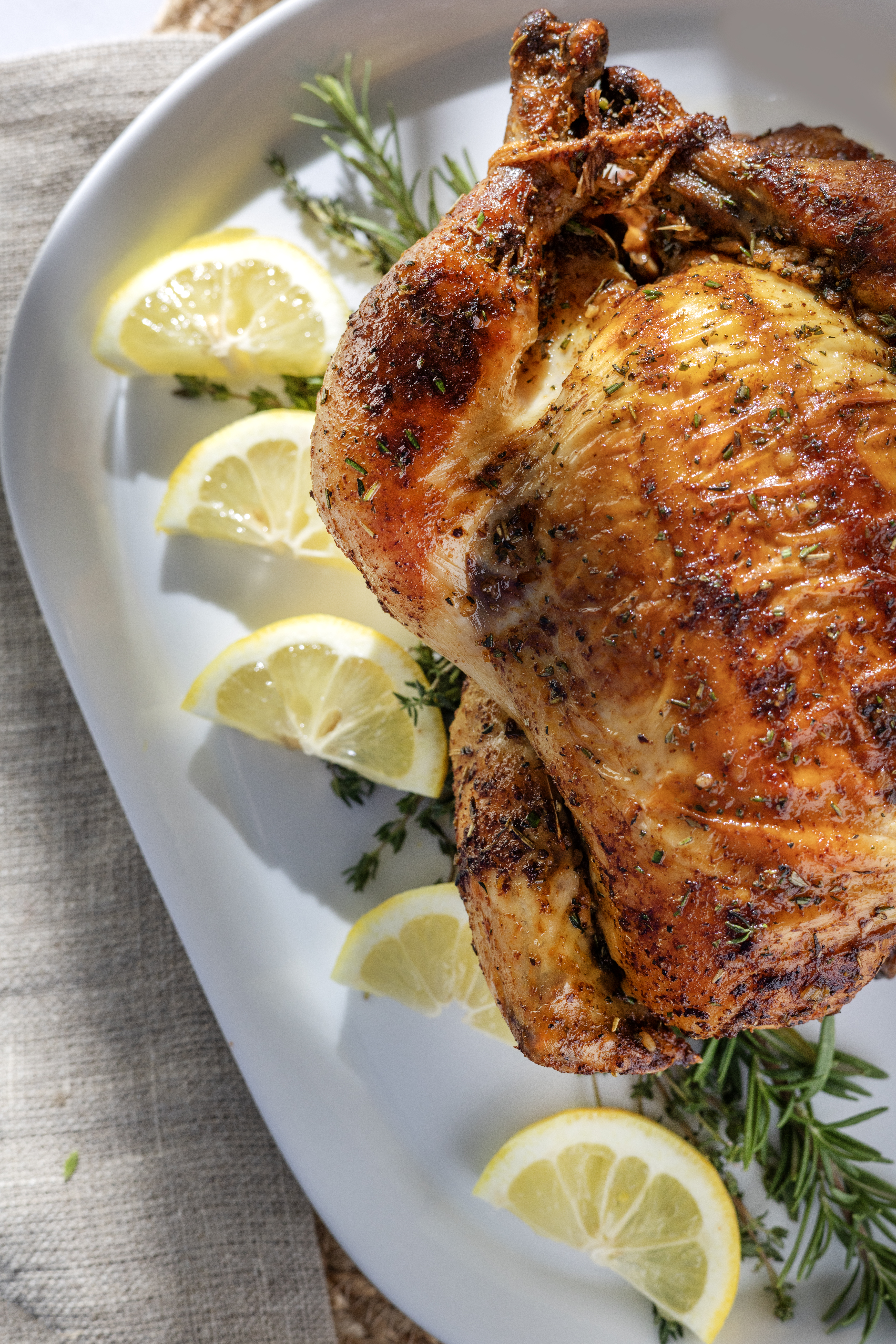 Garlic Herb Roasted Whole Chicken