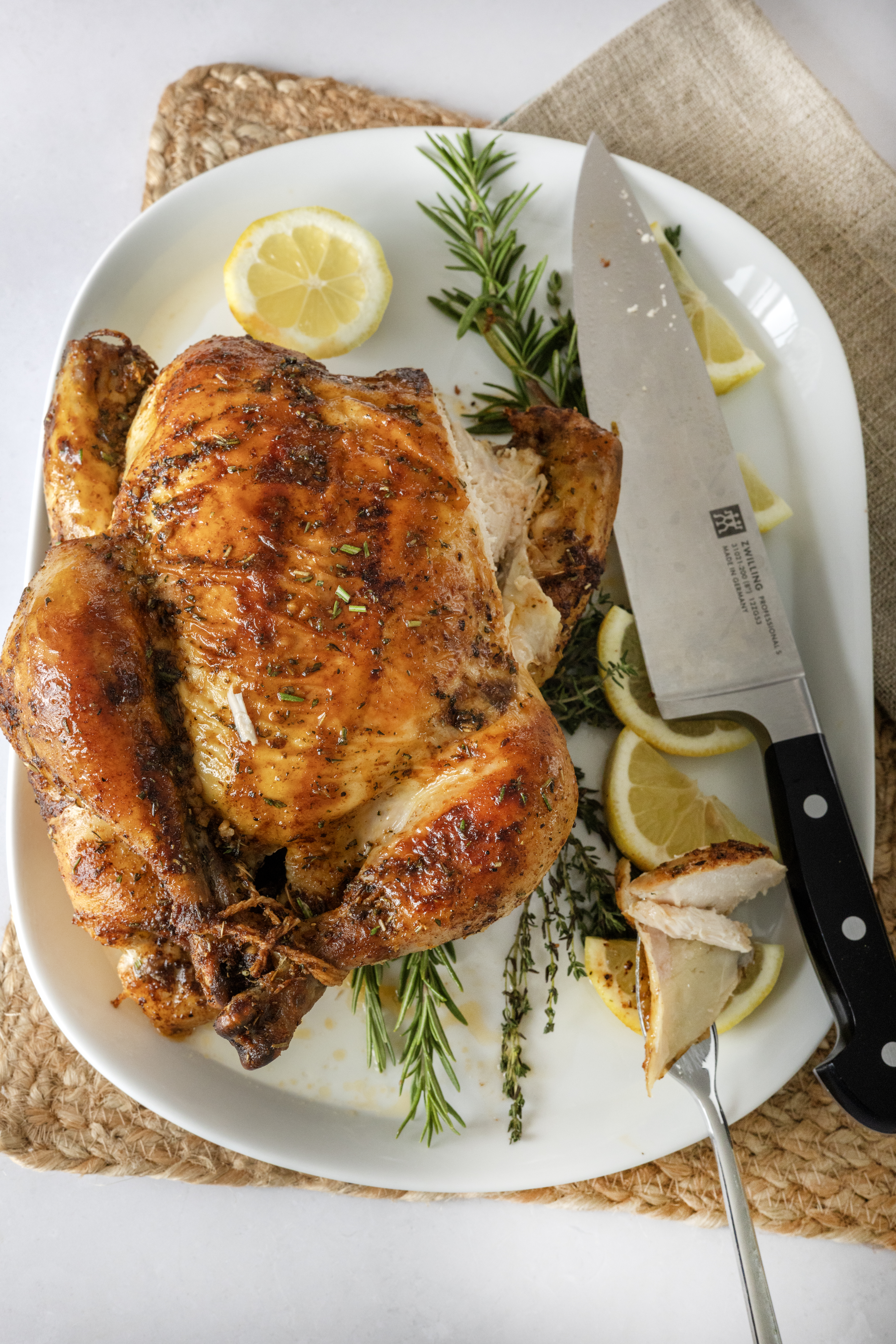 Garlic Herb Roasted Whole Chicken