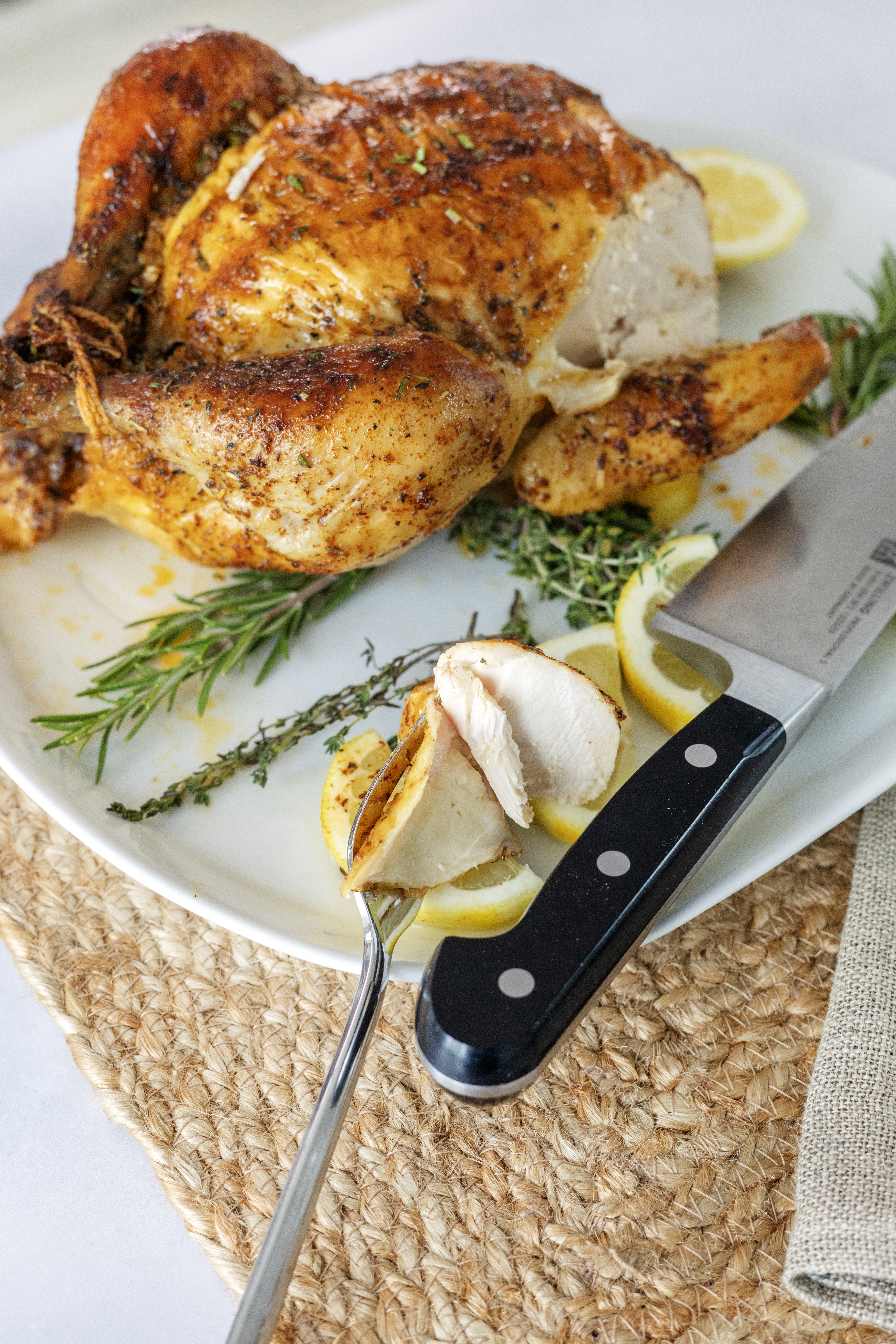 Garlic Herb Roasted Whole Chicken