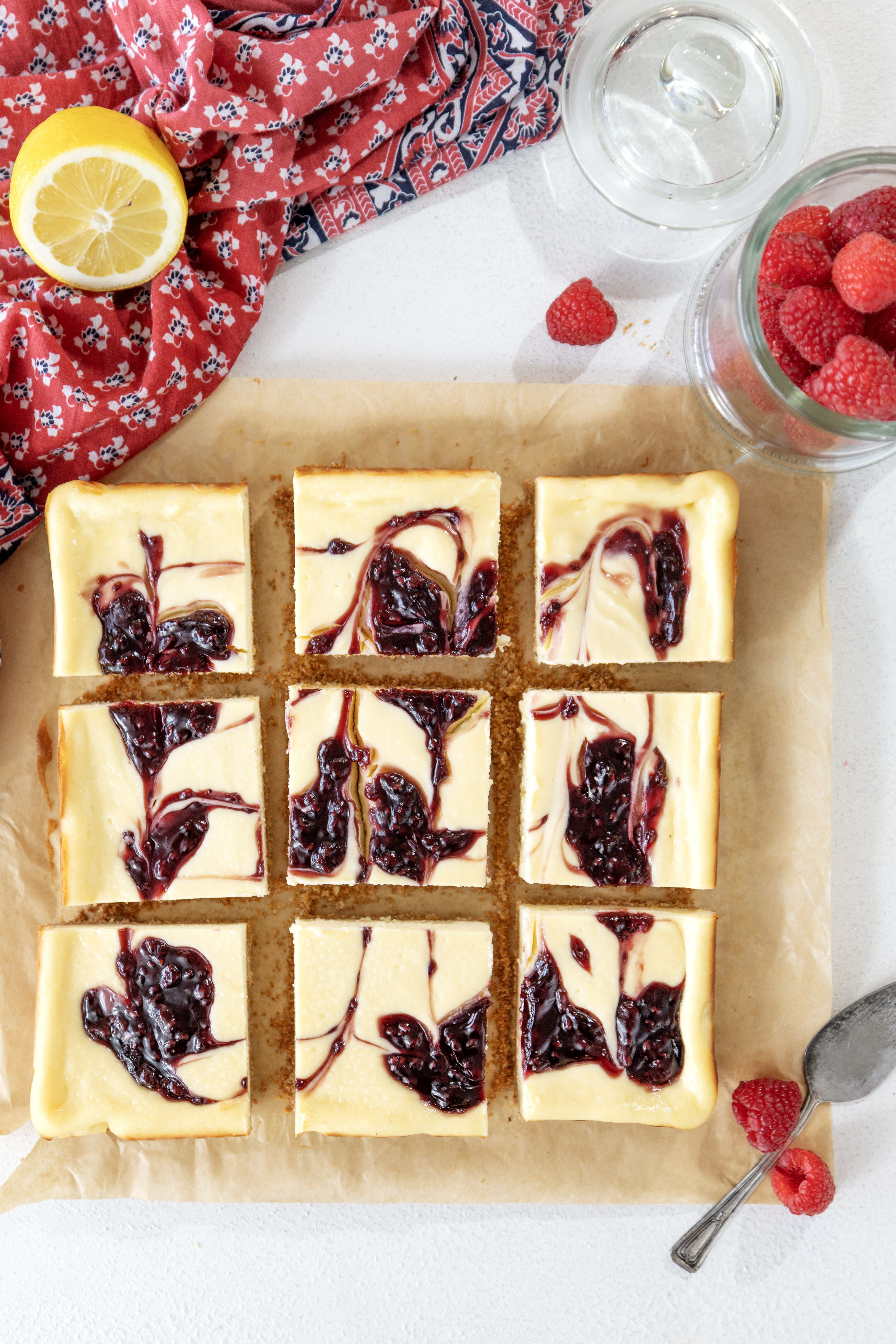 Lemon Raspberry Cheesecake Bars