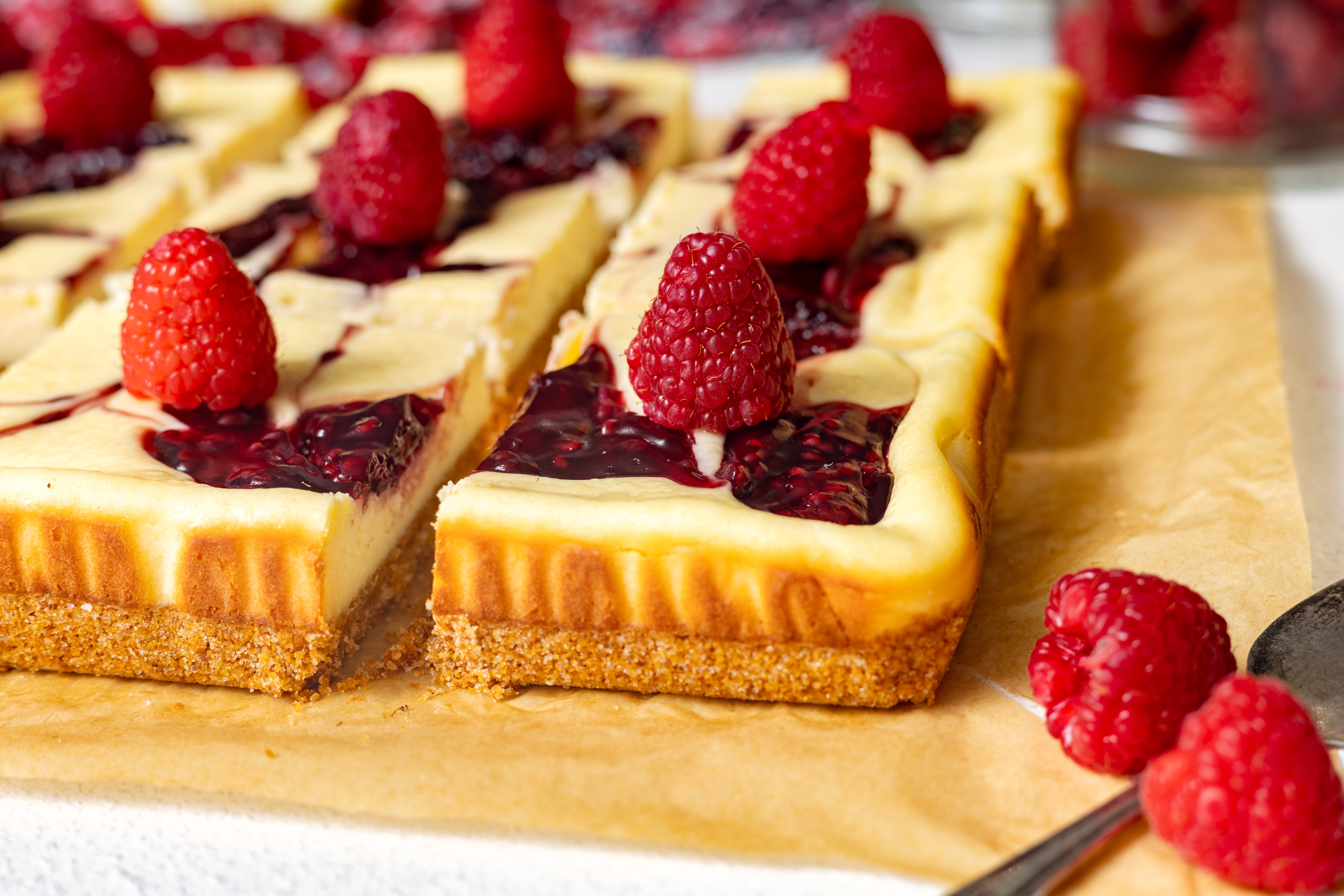 Lemon Raspberry Cheesecake Bars