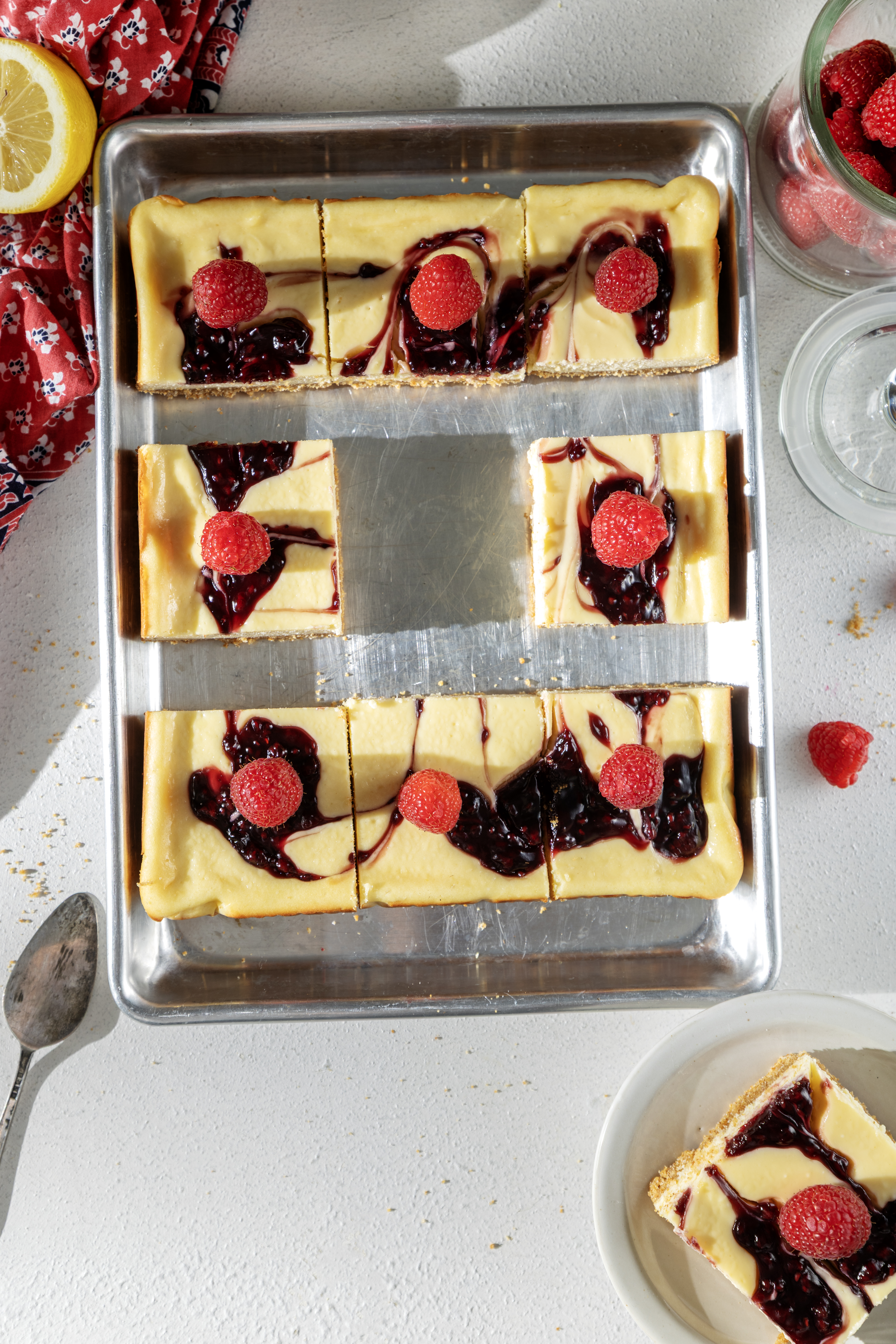 Lemon Raspberry Cheesecake Bars