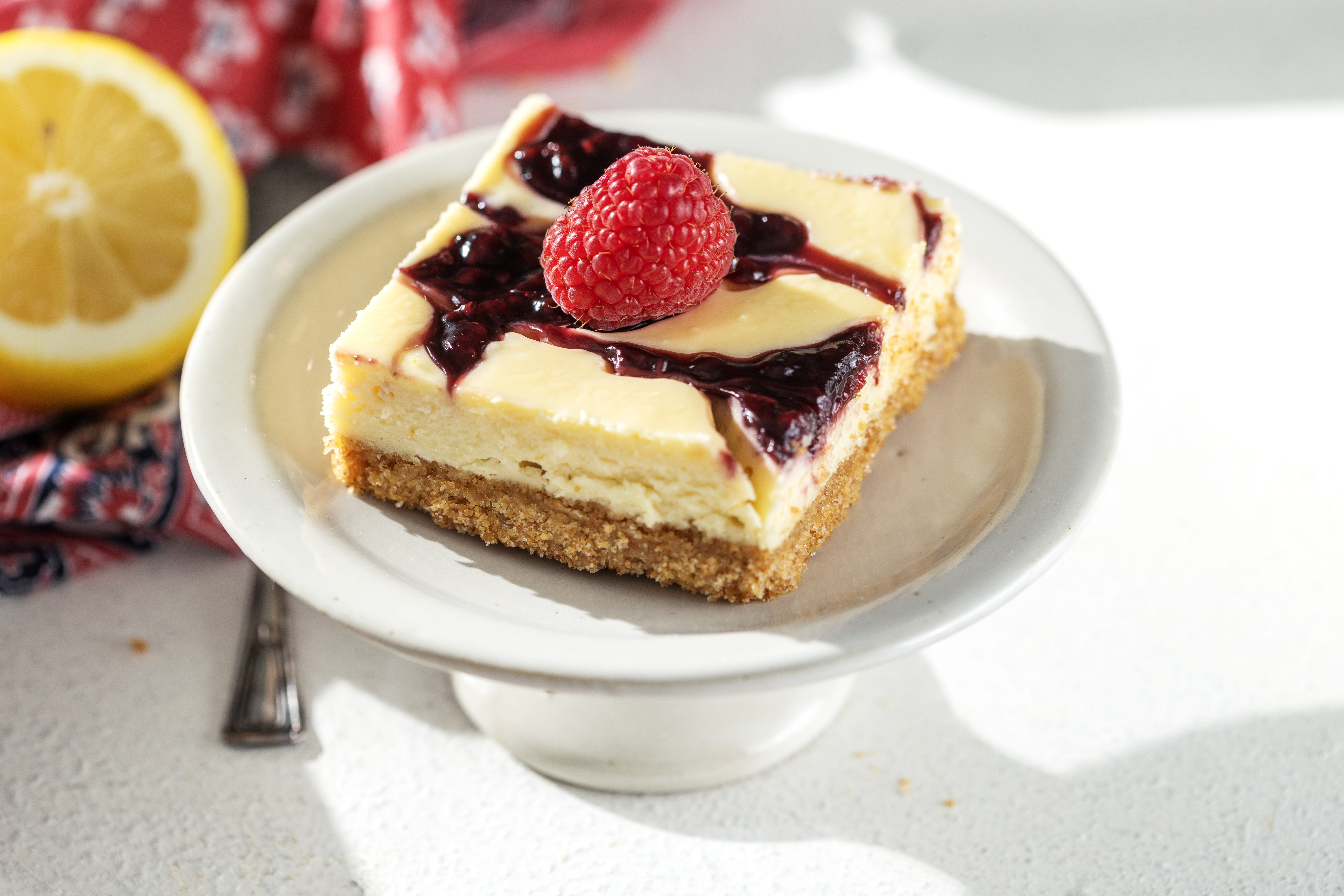 Lemon Raspberry Cheesecake Bars