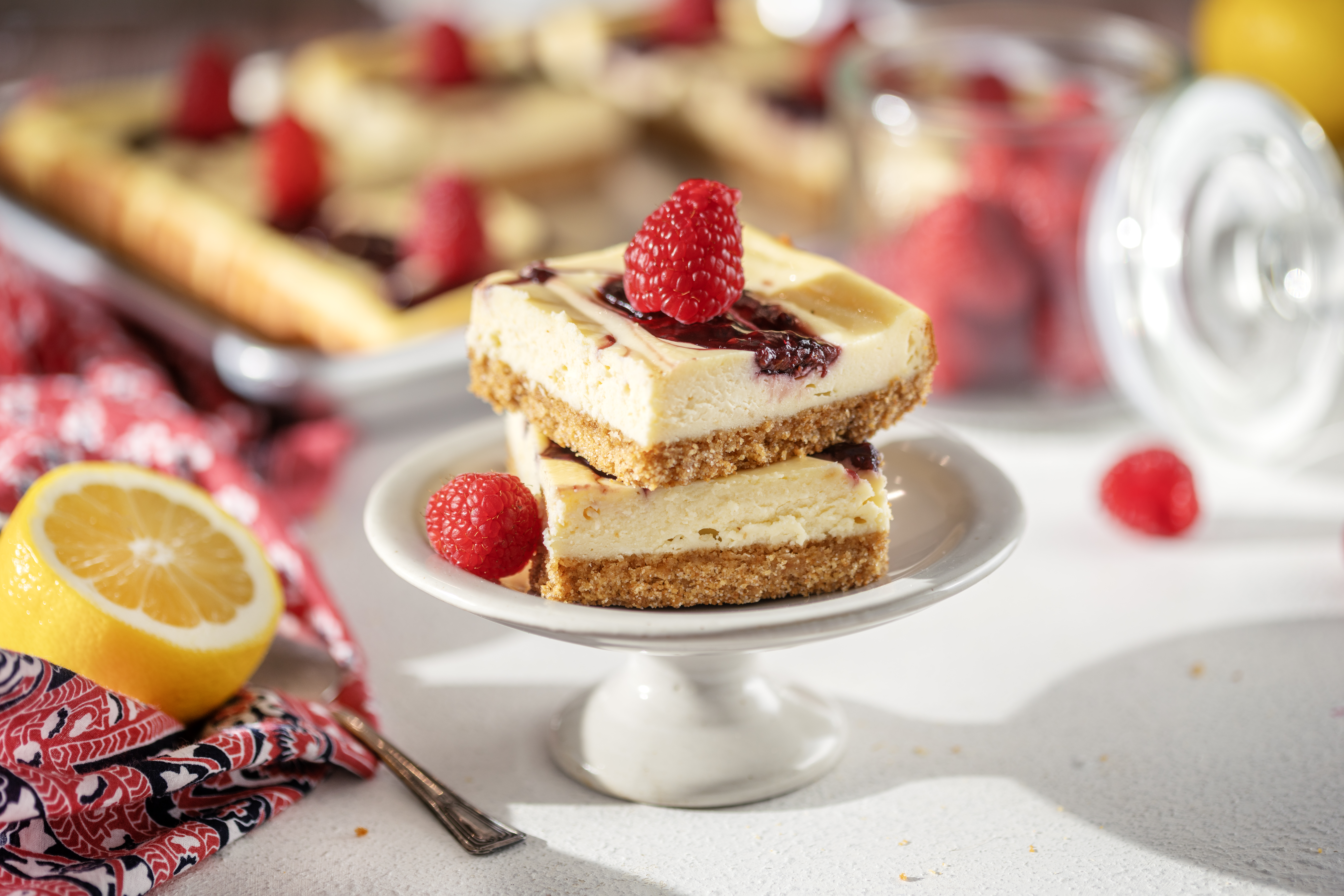 Lemon Raspberry Cheesecake Bars