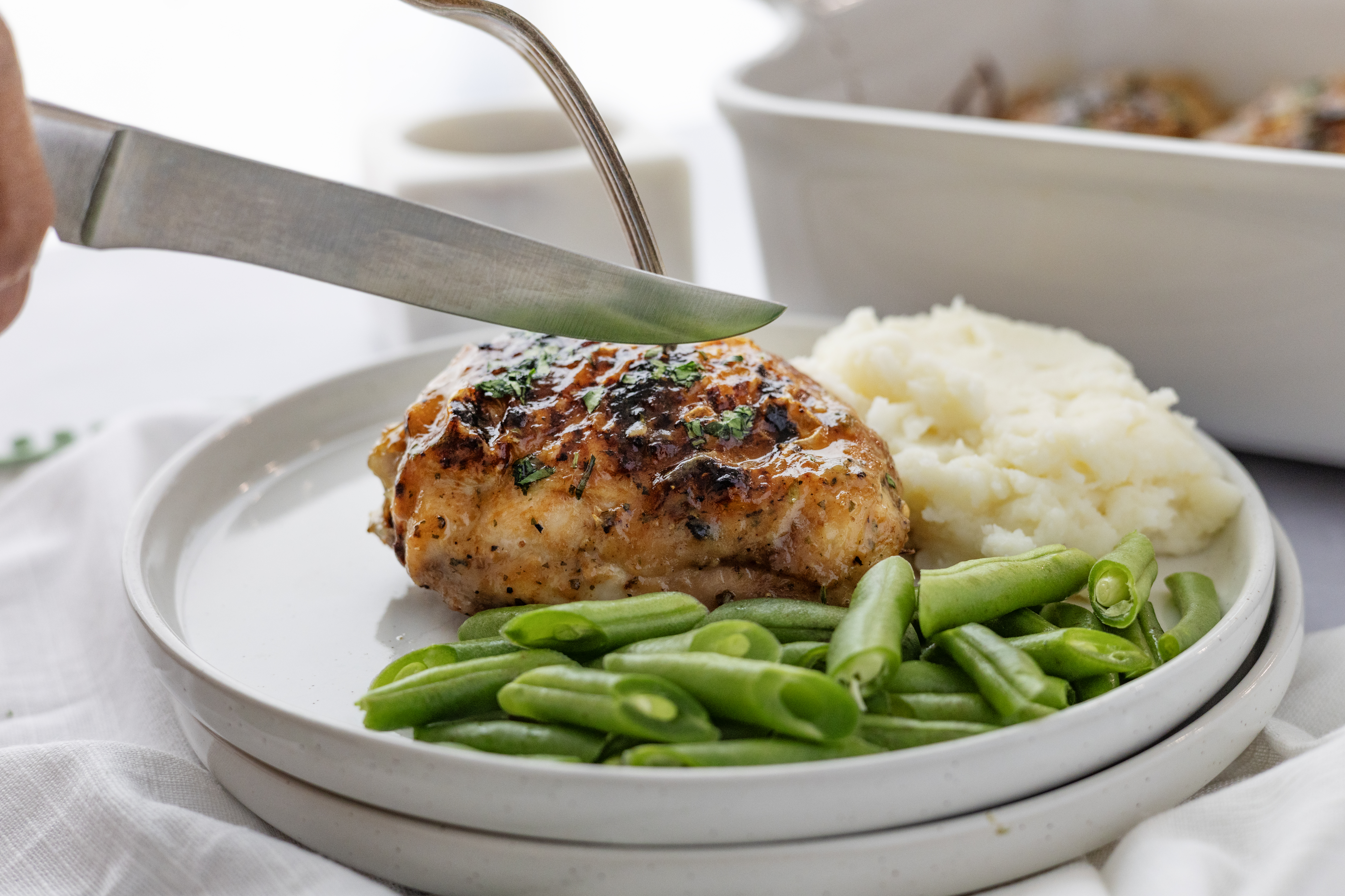 Baked Ranch Roast Chicken Thighs