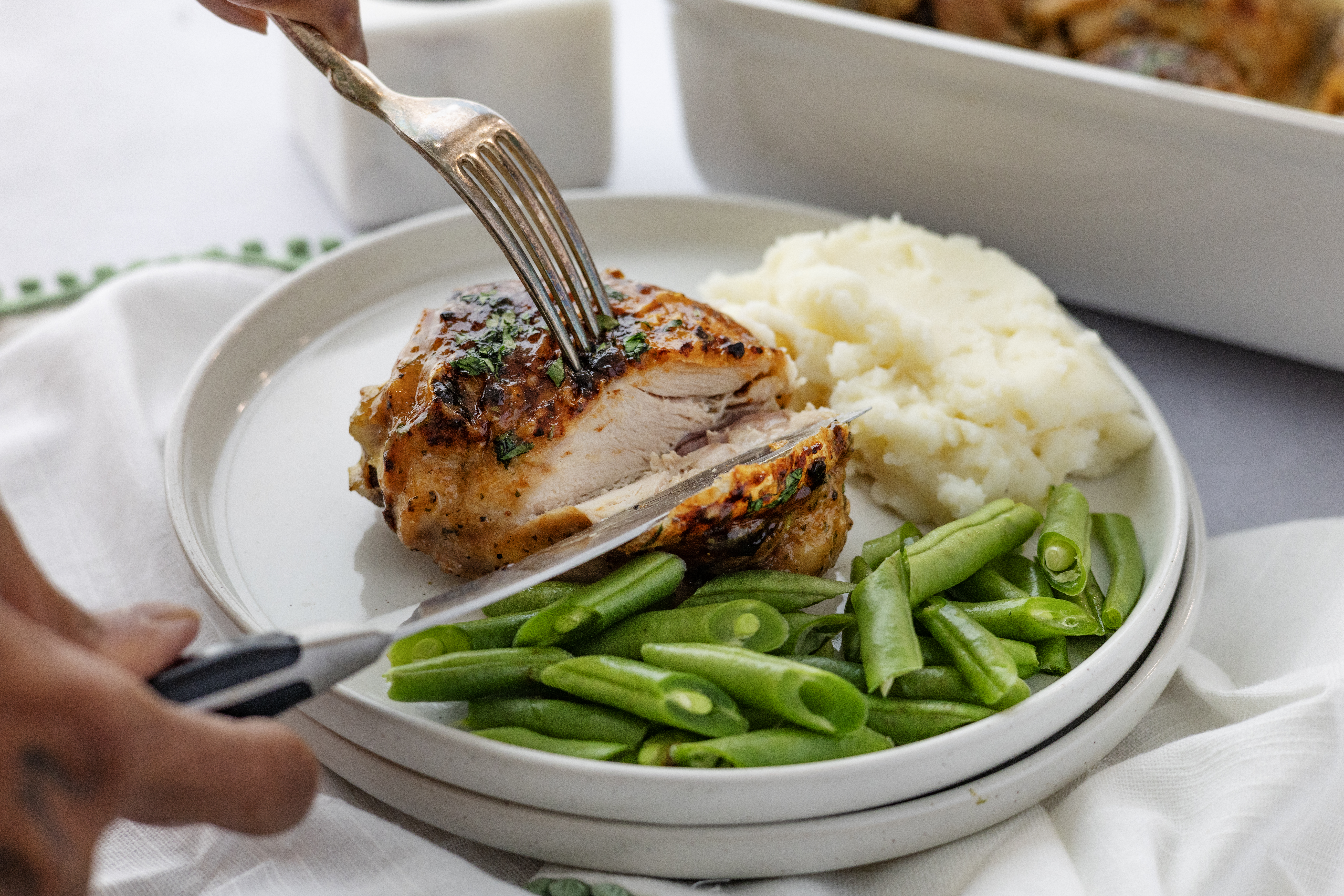Baked Ranch Roast Chicken Thighs