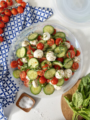 Easy Cucumber Mozzarella Salad