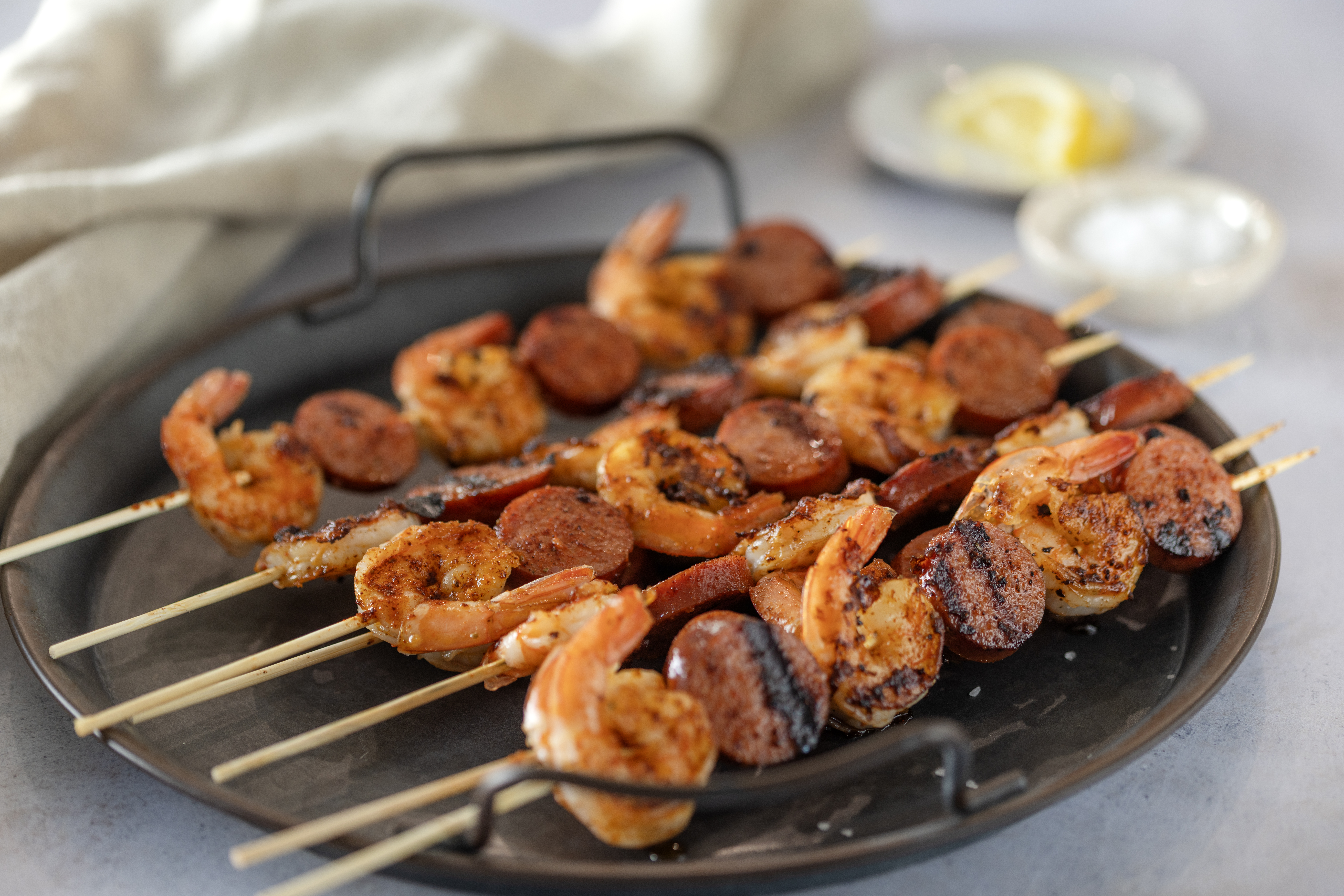 Sausage and Shrimp Skewers