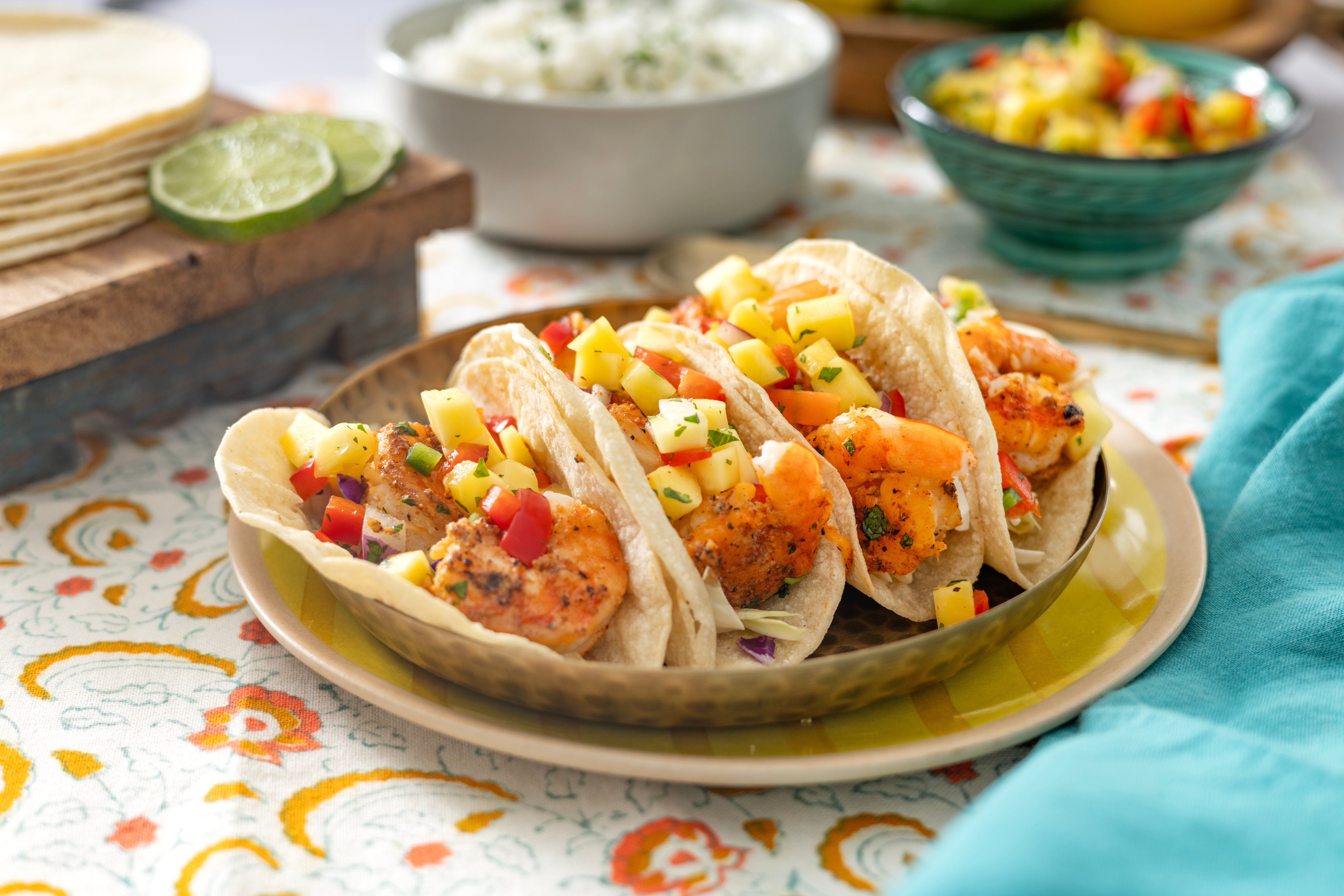 Shrimp Tacos With Mango Salsa
