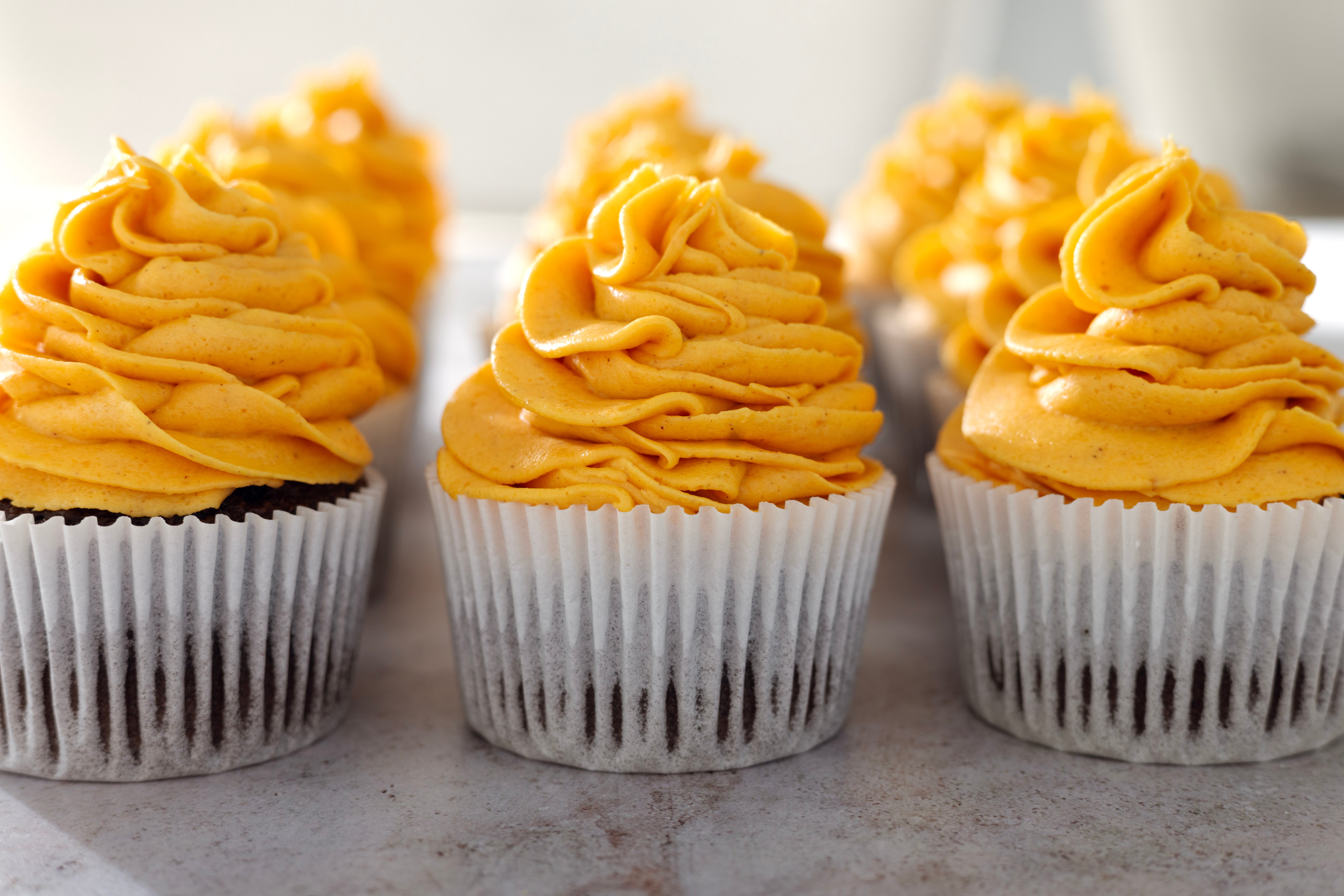 Chocolate Cupcakes with Pumpkin Cheesecake Frosting