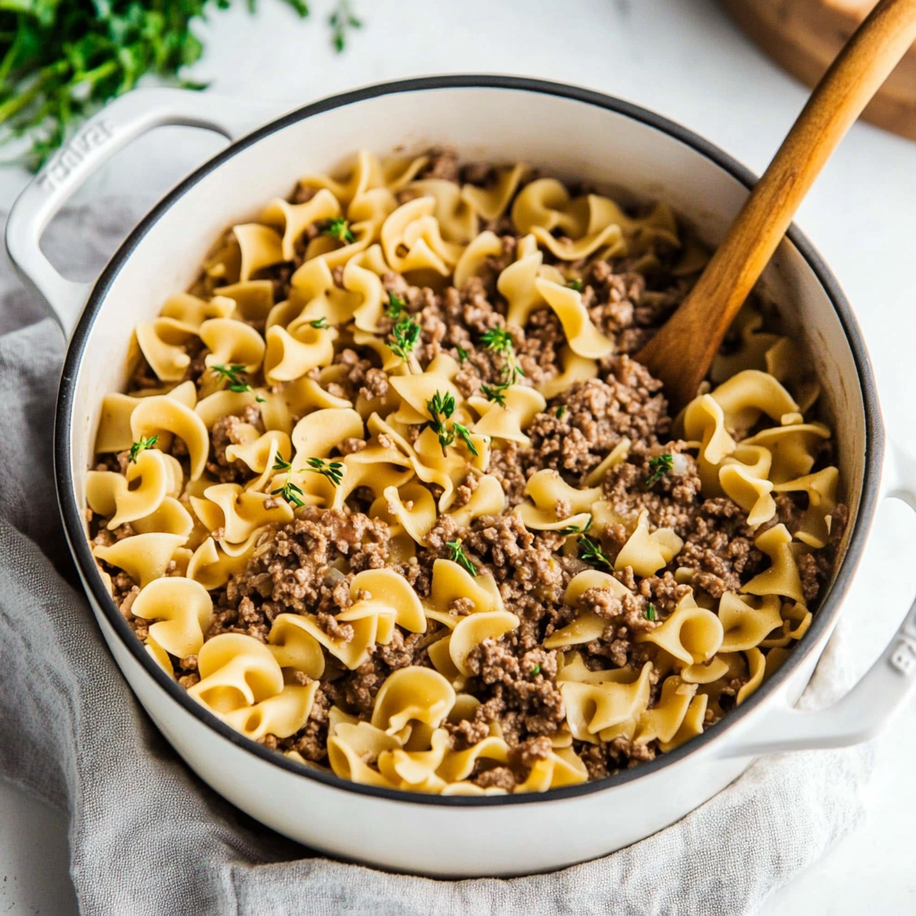 Easy Ground Beef and Noodles