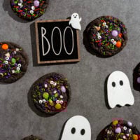 Halloween Chocolate Monster Cookies
