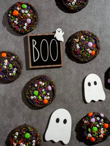 Halloween Chocolate Monster Cookies