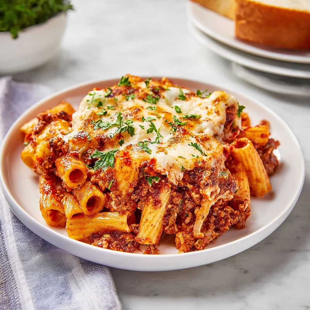 Easy Cheesy Baked Ziti