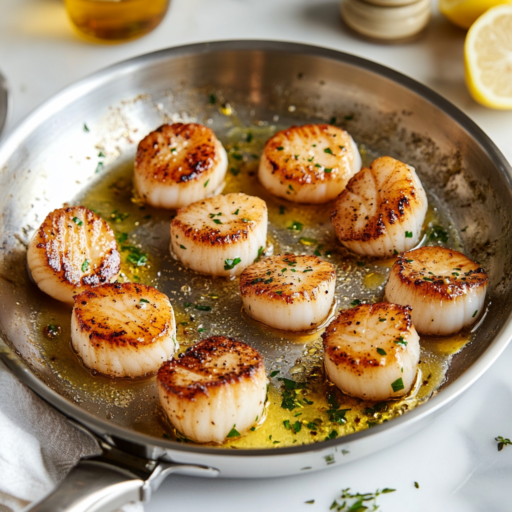 Pan Seared Lemon Butter Scallops 