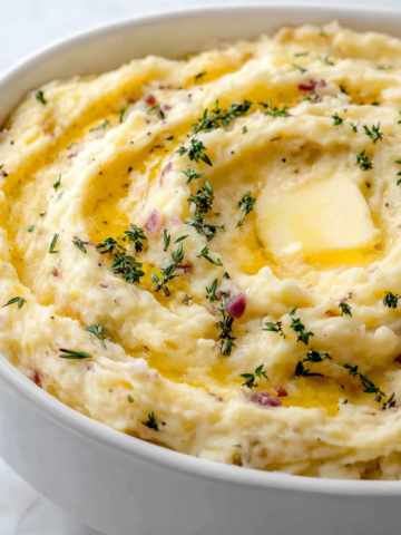 Red Garlic Mashed Potatoes