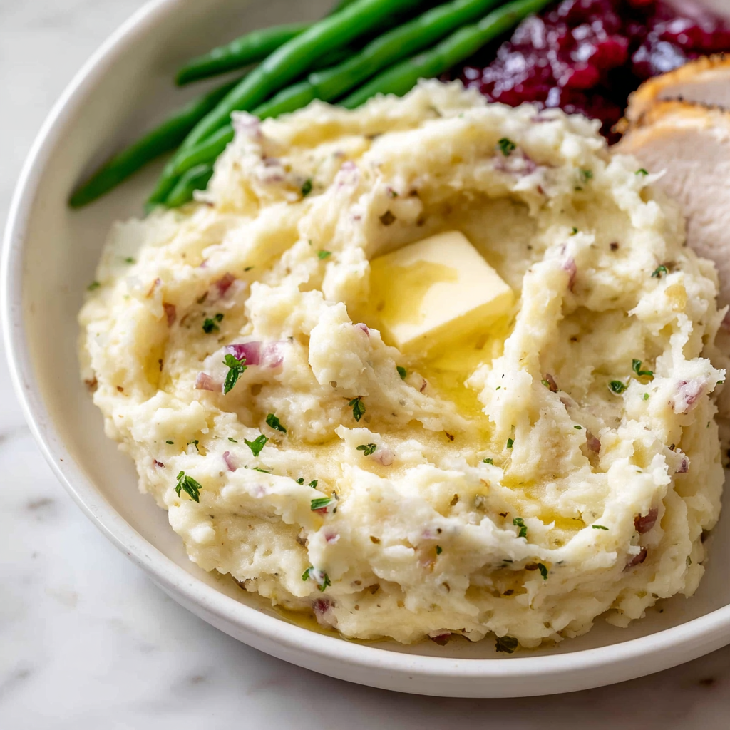 Red Garlic Mashed Potatoes