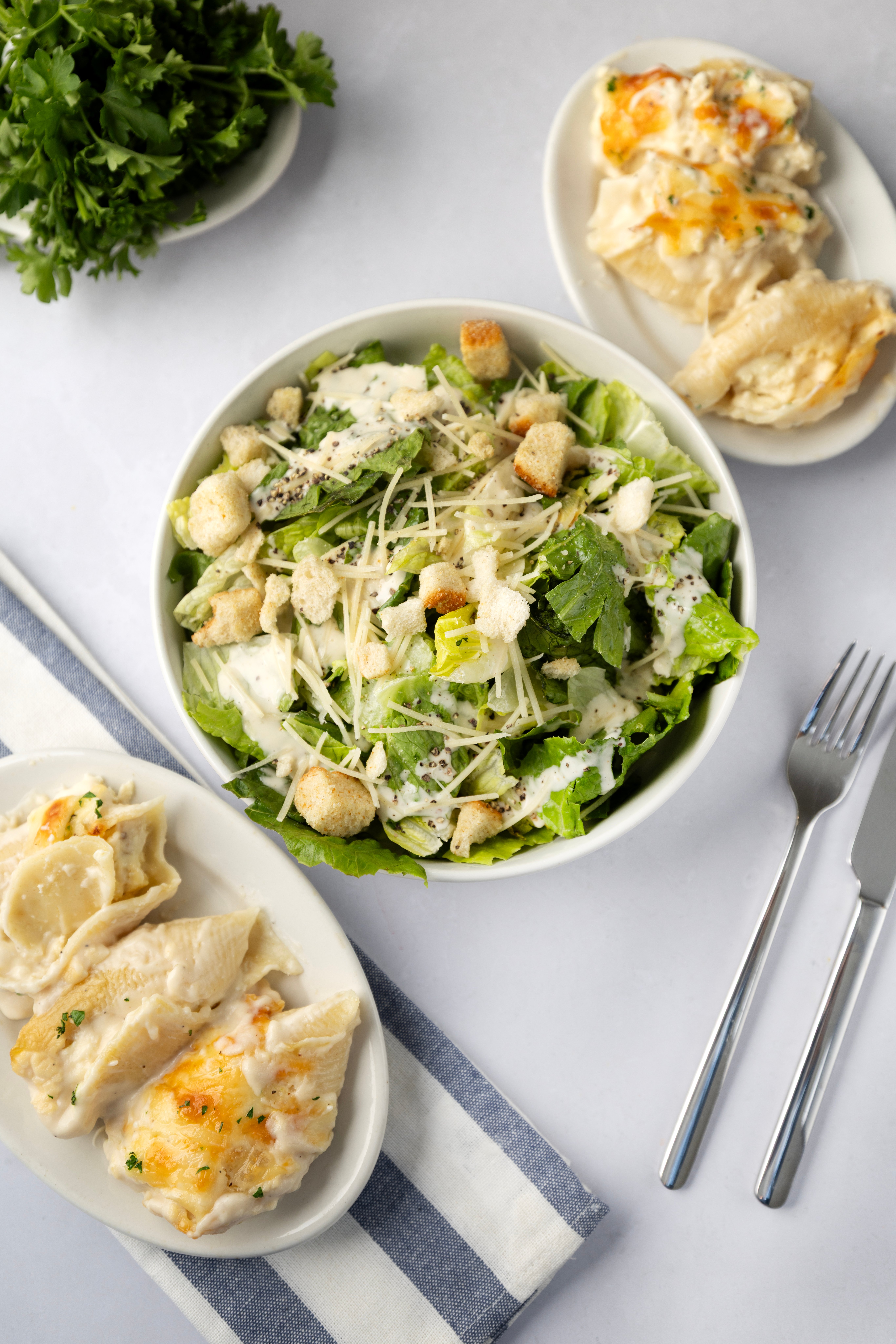 Cheesy Chicken Alfredo Stuffed Shells