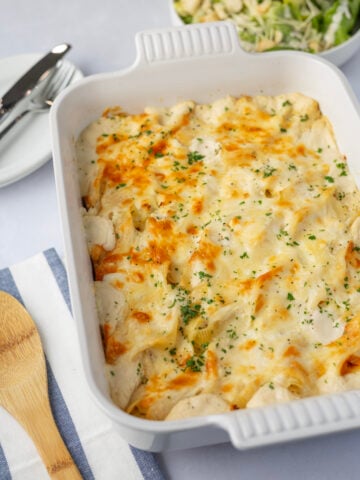 Cheesy Chicken Alfredo Stuffed Shells