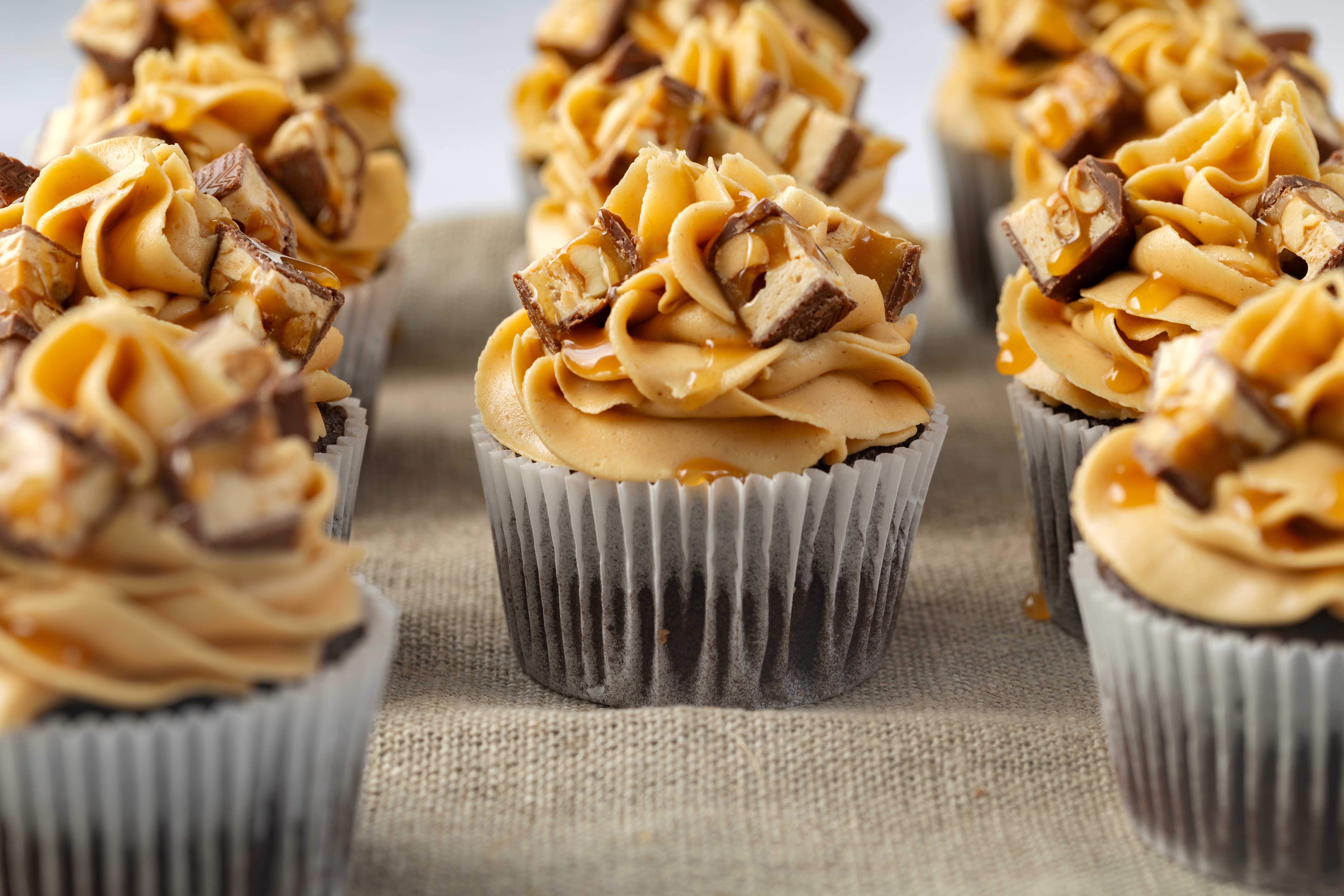 Chocolate Snickers Cupcakes