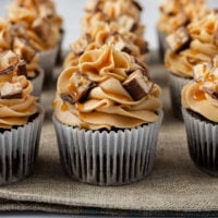 Chocolate Snickers Cupcakes