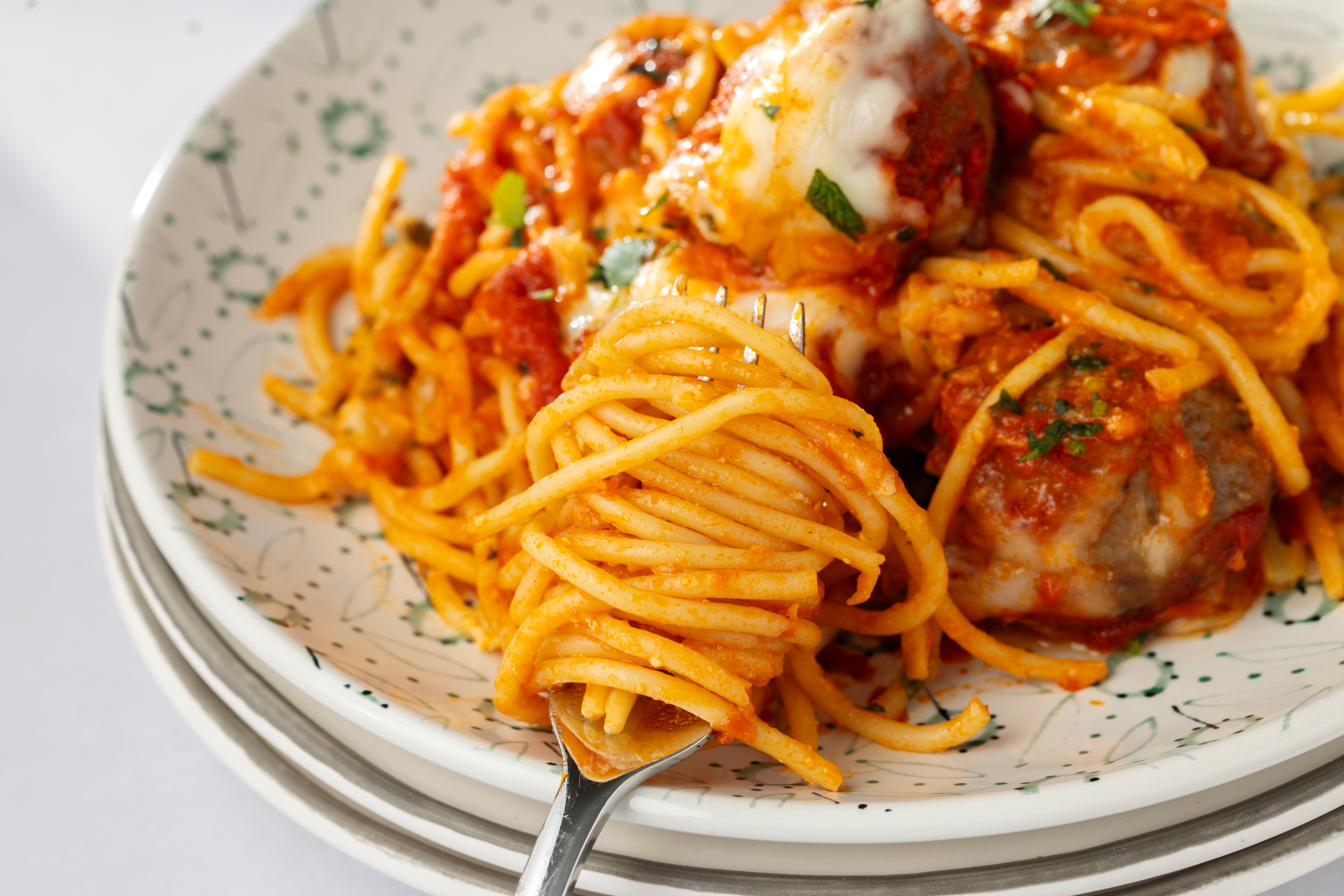Cheesy Spaghetti and Meatball Casserole
